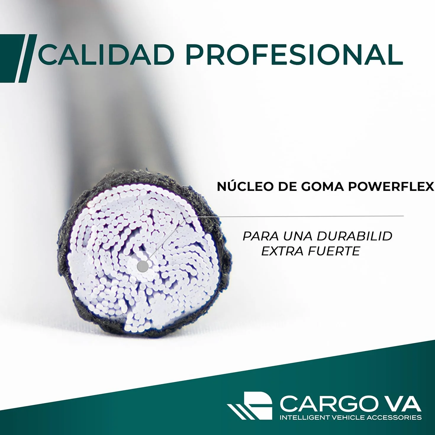 CargoVA - Cuerda elástica 10mm 10m Negra - Cuerda expansora 80% Elasticidad - Cuerda Resistente a la Intemperie para remolques, toldos, Lonas y más