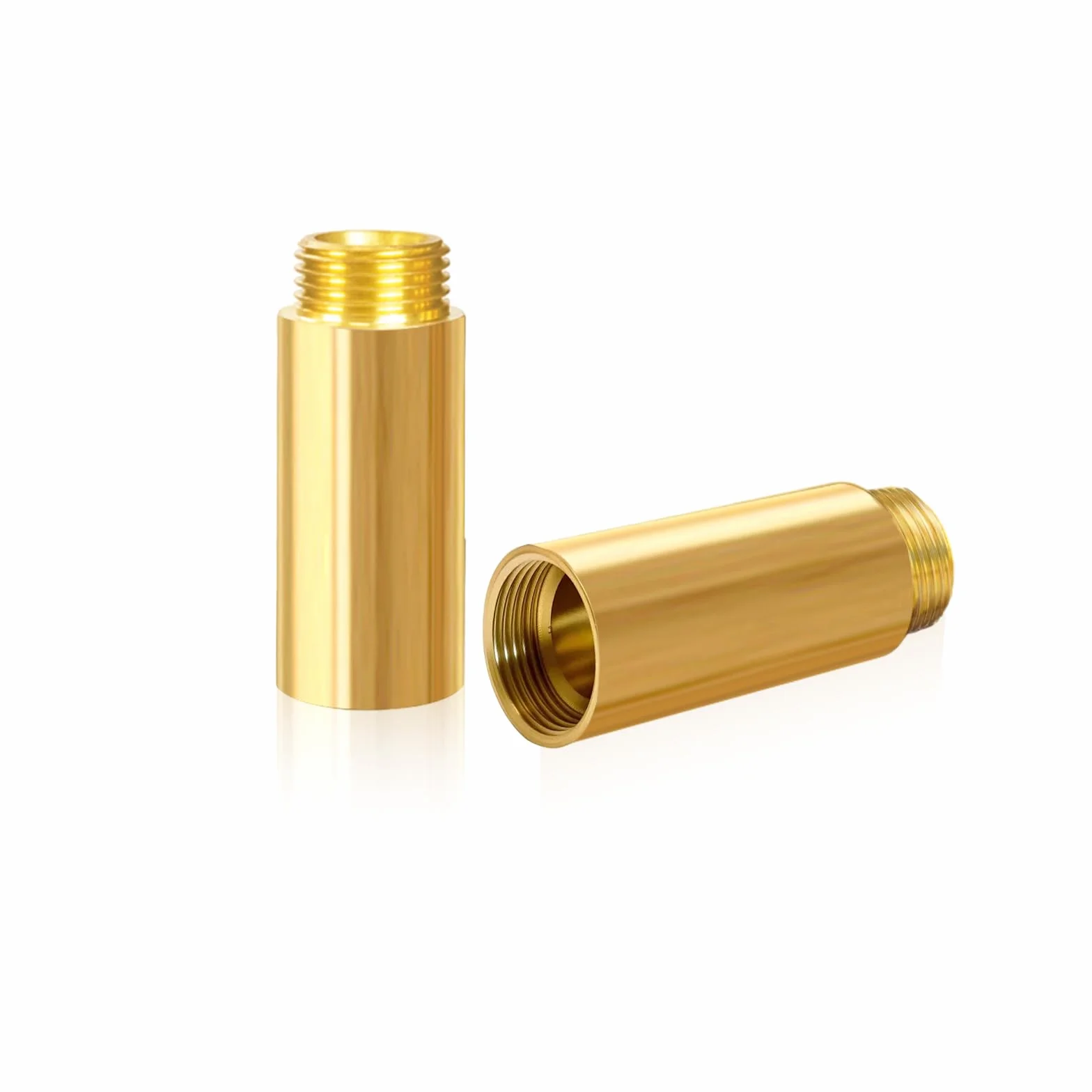 1 pezzo prolunga rubinetto in ottone G1/2" x 50 mm, prolunga rubinetto 1/2" IG x 1/2" AG (IG Ø 19,5 mm x AG Ø 20,3 mm) Raccordo prolunga in ottone 50MM, prolunga filettata, raccordo filettato
