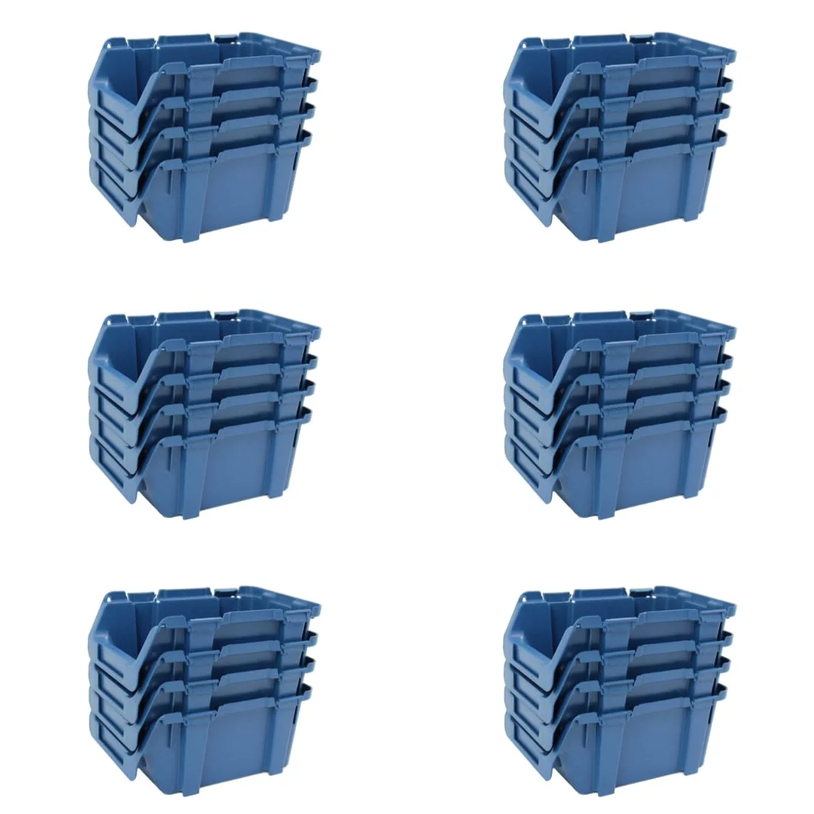 Tayg Pack 24 Gavetas de Plastico Encajables y Apilables nº51 - Organizador de Tornillos, Cajones, Caja de Almacenamiento, Cubetas de Plastico Rectangulares, 17x10,7x8 cm