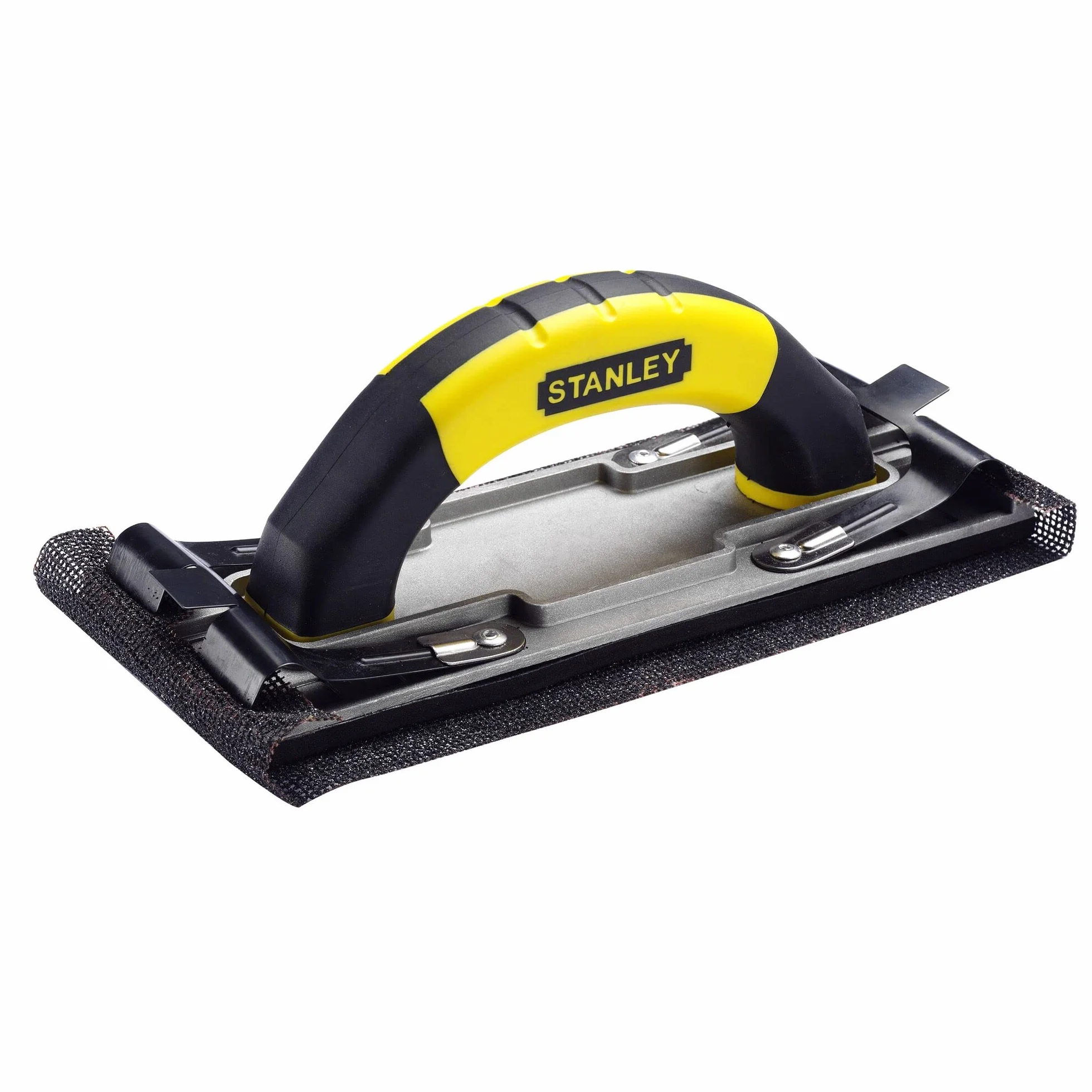 STANLEY Lijadora Manual con Clip Mejorado, 230X80mm, Cuerpo de Aluminio Reforzado, Mango Bimaterial, Pinza de Sujeción Mejorada, Acepta la Mayoría de Papeles de Lijado, STHT0-05927