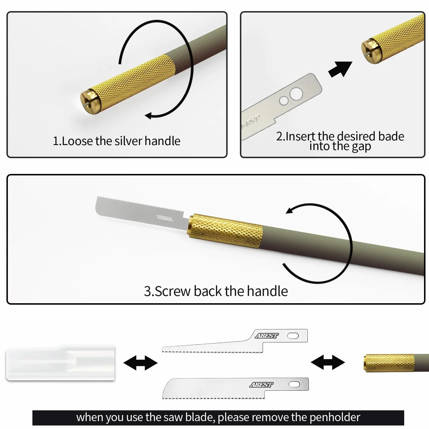 ABEST Mini sierra de mano 12 cuchillas Kit de herramientas para fabricación de modelos