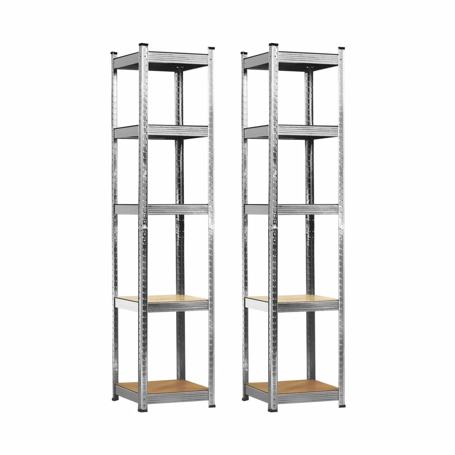 7H SEVEN HOUSE Pack 2 Estanterías Modulares con 5 Baldas Ajustables 180x40x40cm 175Kg 7house