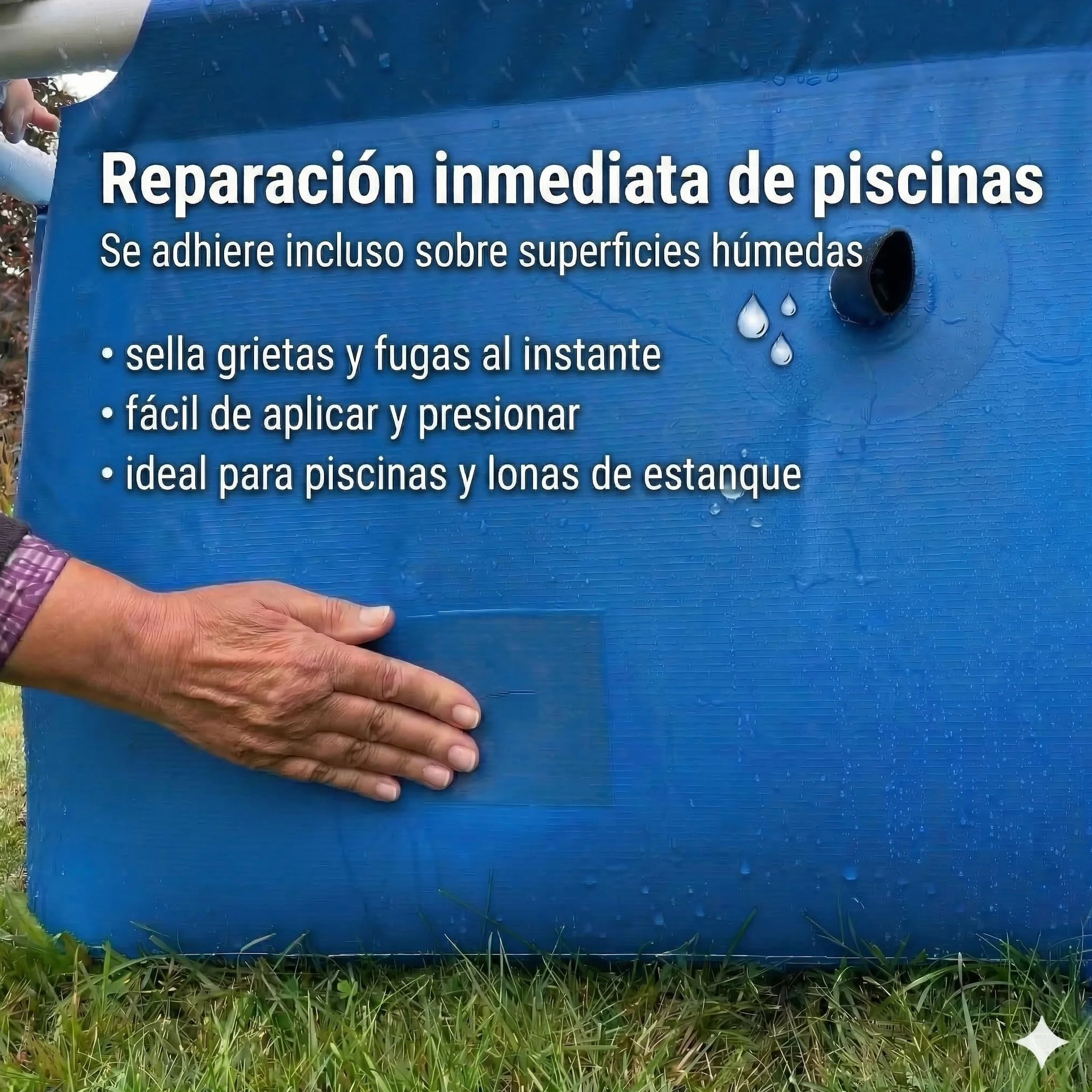 Cinta adhesiva subacuática, cinta aislante, cinta de reparación para piscinas, tiendas de campaña, lonas, canalones, balsas de goma, adhesivo acrílico (10 cm x 150 cm, Transparente)