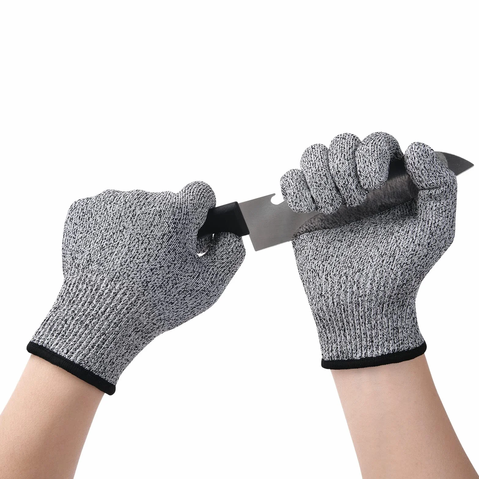 Flintronic Guantes Anticortes Nivel 5 (1 par), Resistentes al Corte, EN 388 Calidad Alimentaria, Protección para Cuchillos, Tallar Madera (M)