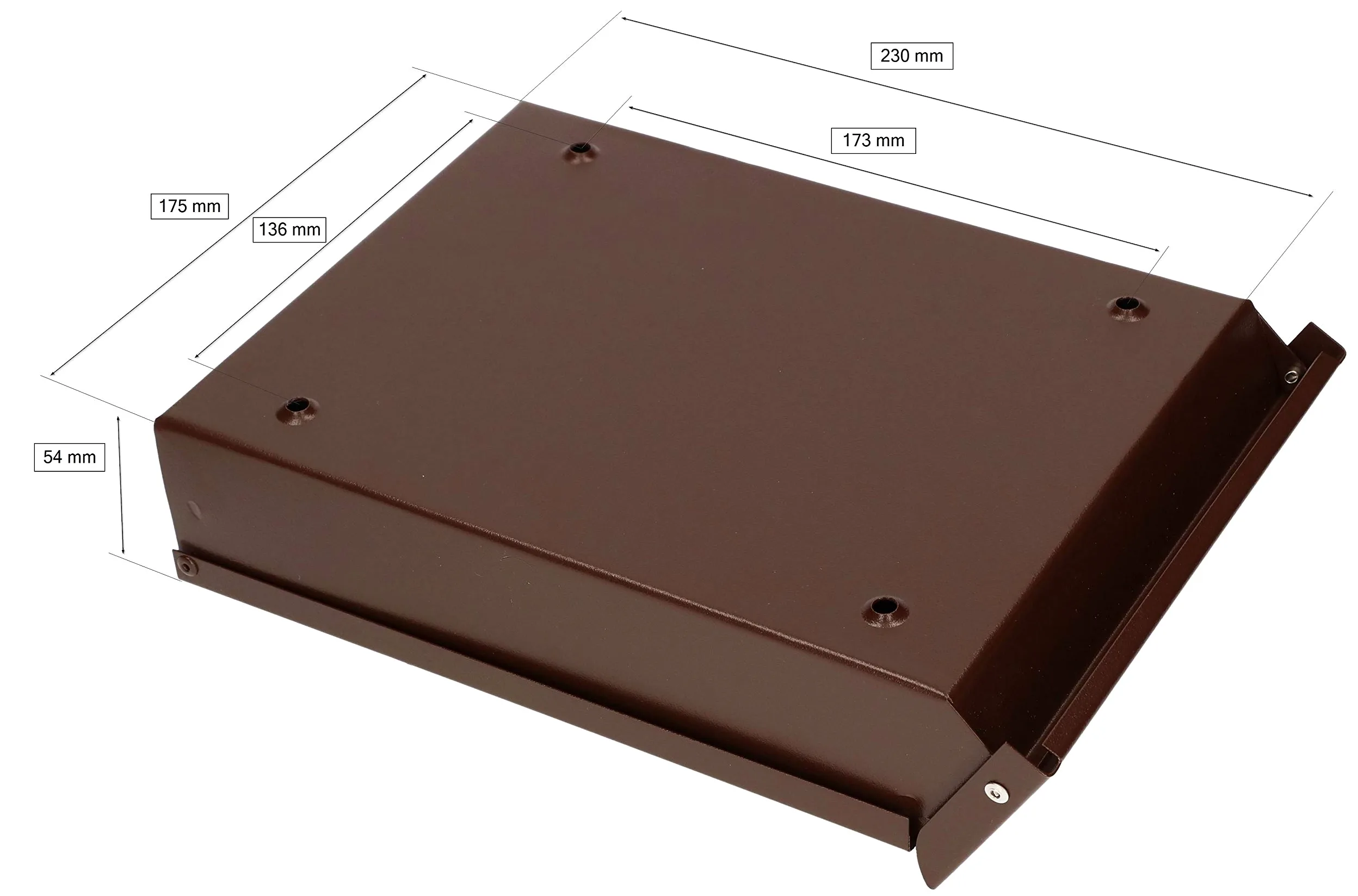 KOTARBAU Buzón de 260 x 180 x 55 mm, marrón, formato C-5 para periódicos aéreos