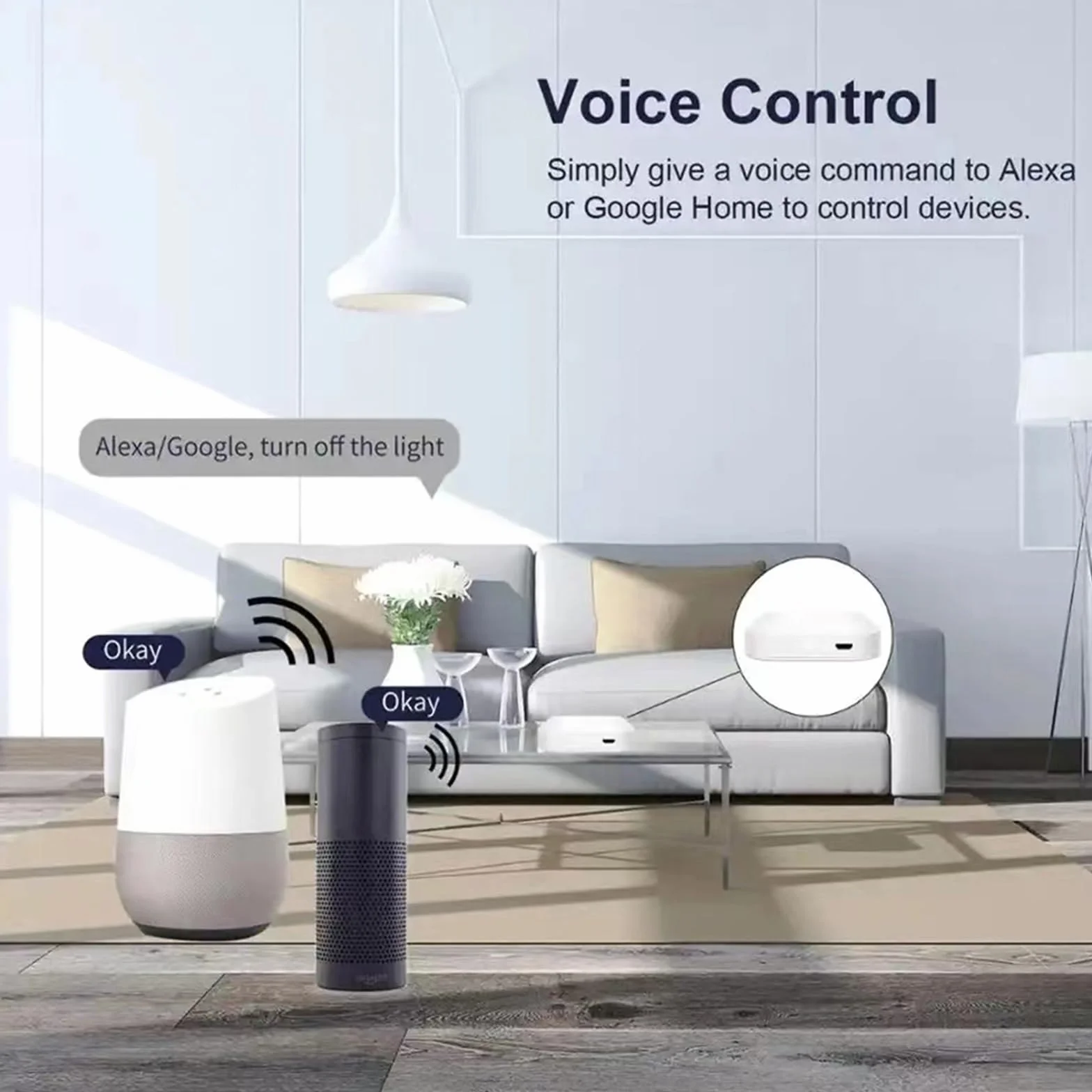 Pasarela ZigBee y Hub Bluetooth 2 en 1, Puente WiFi para Control de Automatización del Hogar, Compatible con Alexa