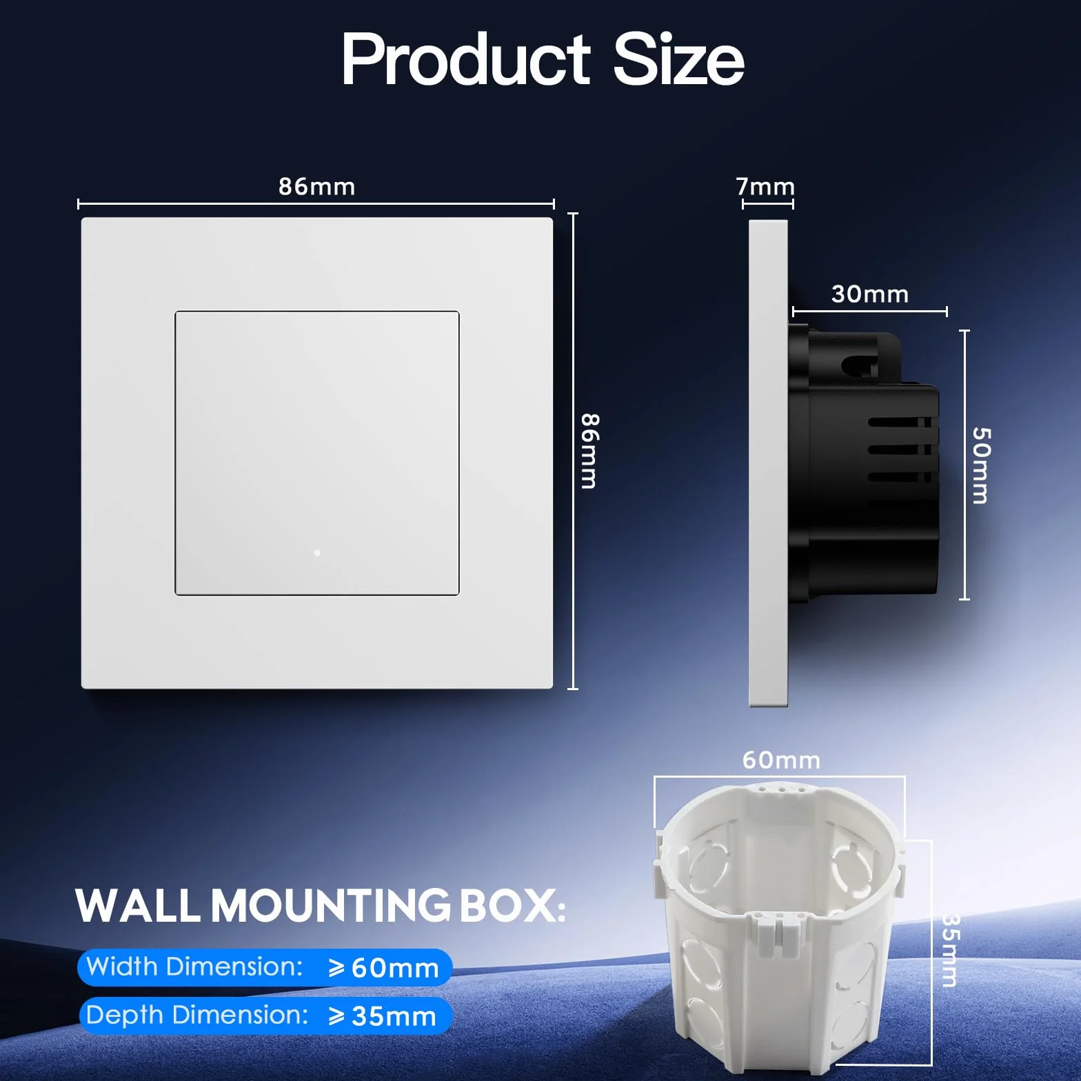 BSEED Smart Zigbee Interruptor 1 Gang 1 Vía Compatible con Alexa y Google Home,Smart Interruptor Marco de PC con Función de Temporizador(Requiere Gateway Hub y Cable Neutro),Blanco