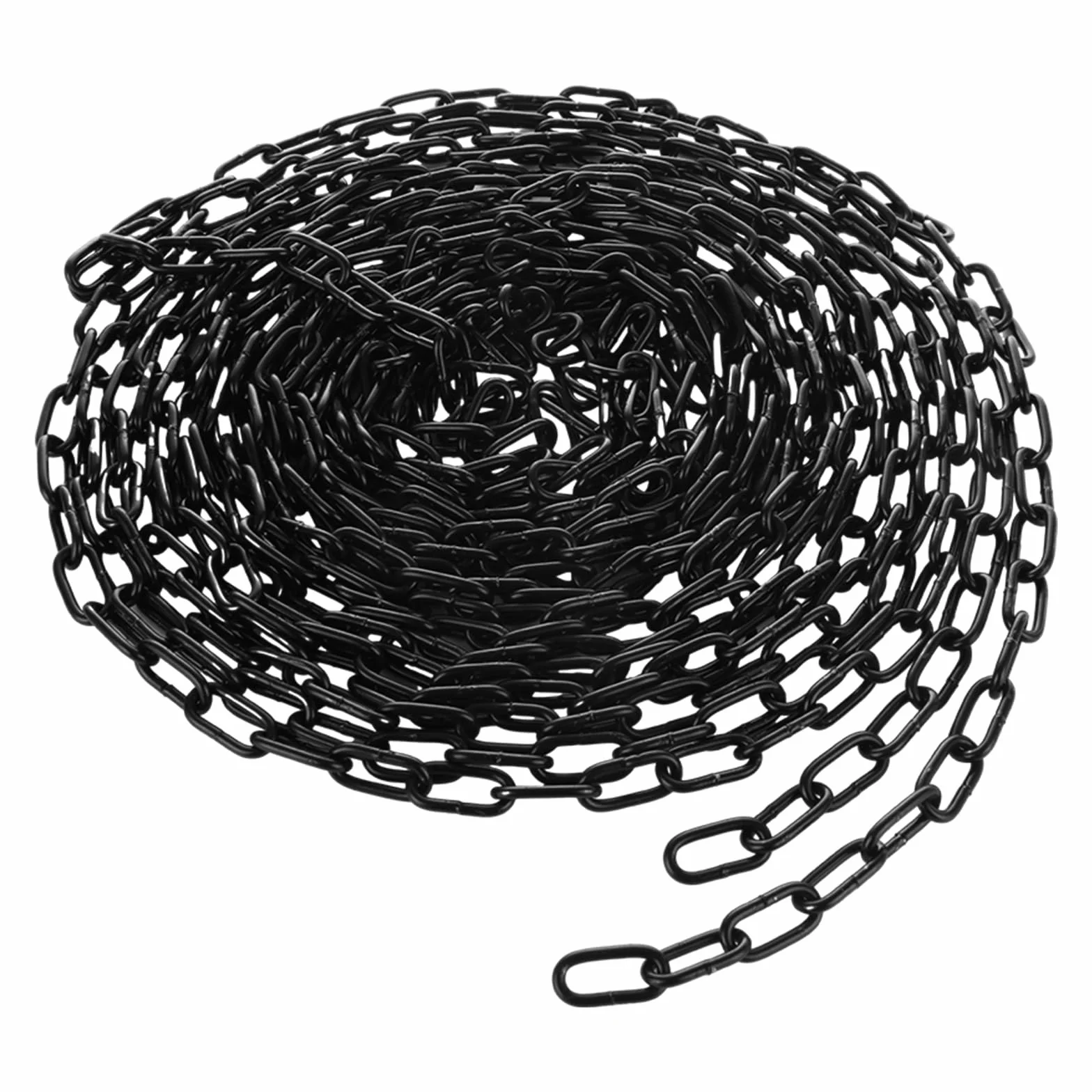 WOPPLXY 10m cadena acero 3mm, Negro, Acero al carbono, Para colgar vallas, cadenas para columpios, cadenas para tender ropa y cadenas para sillas colgantes