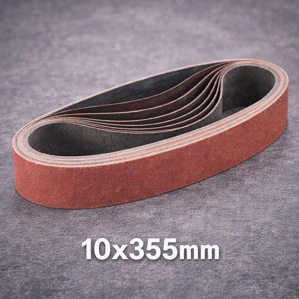 10 bandas de lija de óxido de aluminio de 3/8 x 14 pulgadas, 55 unidades de grano mixto 60 80 100 120 150 180 240 320 400 600 800 – Juego de bandas de lijado para madera, metal y plástico