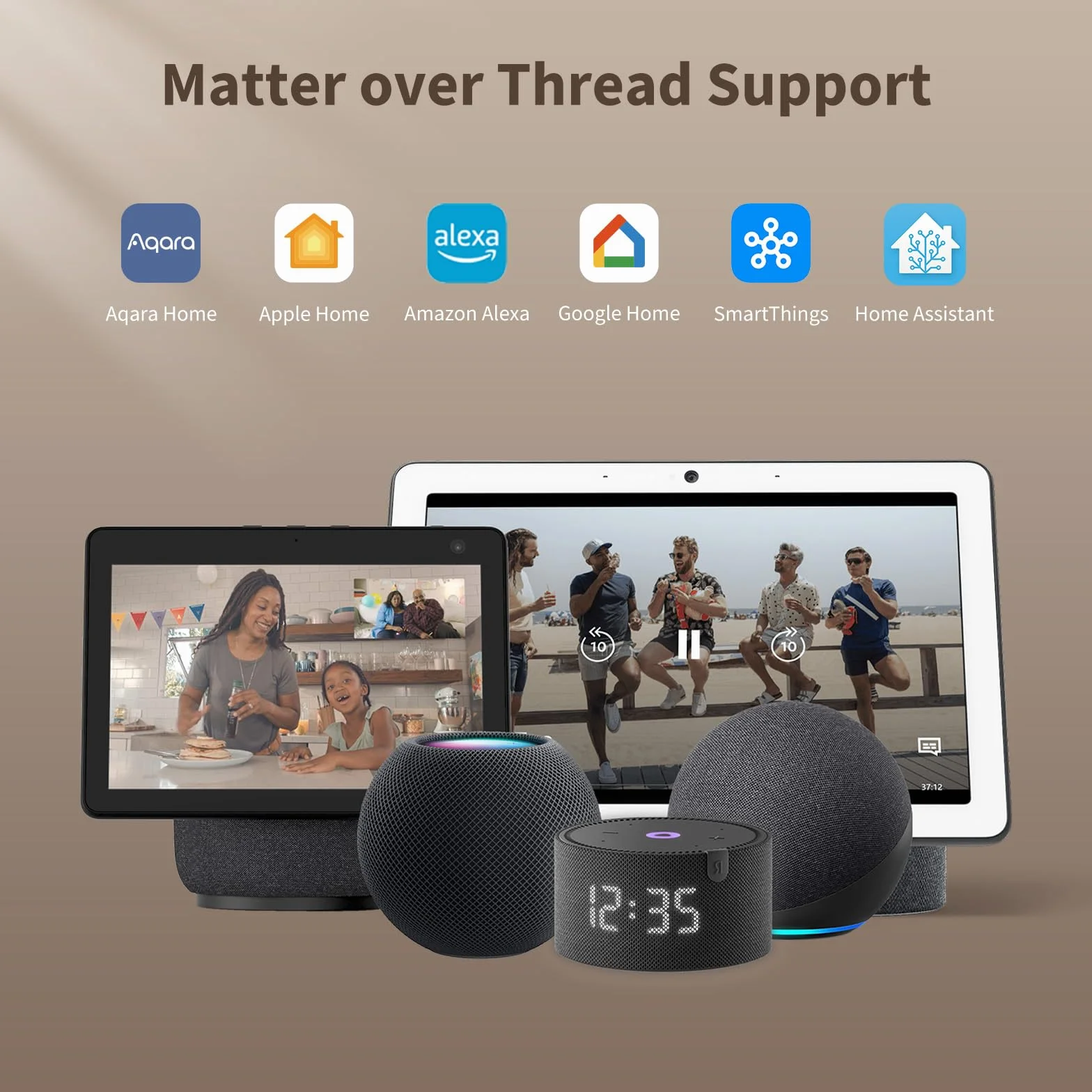 Aqara Cerradura Inteligente U200 Lite, Matter over Thread, Bloqueo Automático, Acceso Remoto, Batería Recargable, Apple Home, Alexa, Blanco