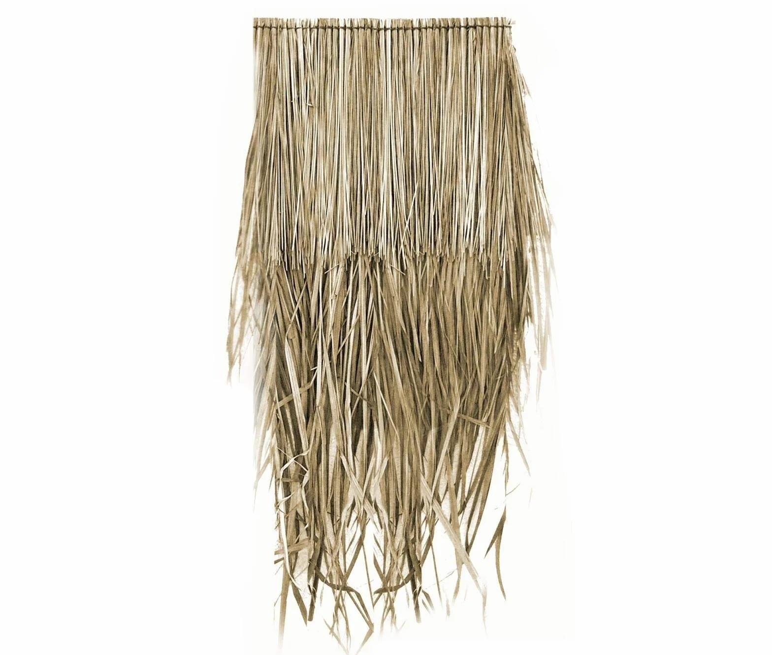 Wilai Paneles de techo de palmera, tejado de palma, hojas de palma, 100% material natural sostenible, resistente a la intemperie, impermeable y duradero, aprox. 25 cm x 80 cm, 40 unidades