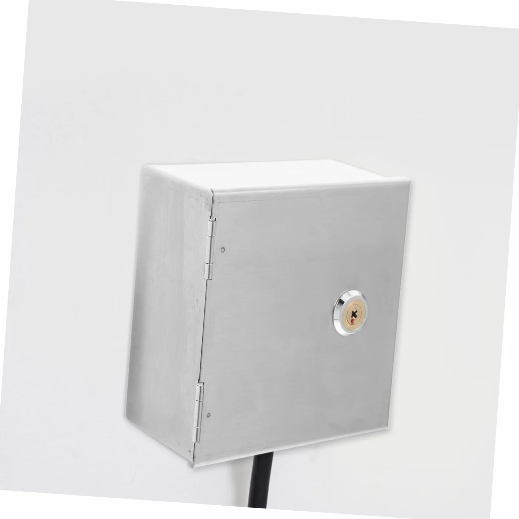 Caja de Conexiones Eléctricas Exterior Inoxidable con Cerradura y Llaves Diseño y Antirrobo para Enchufes Eléctricos para Carga de Vehículos Eléctricos y Uso Exteriores