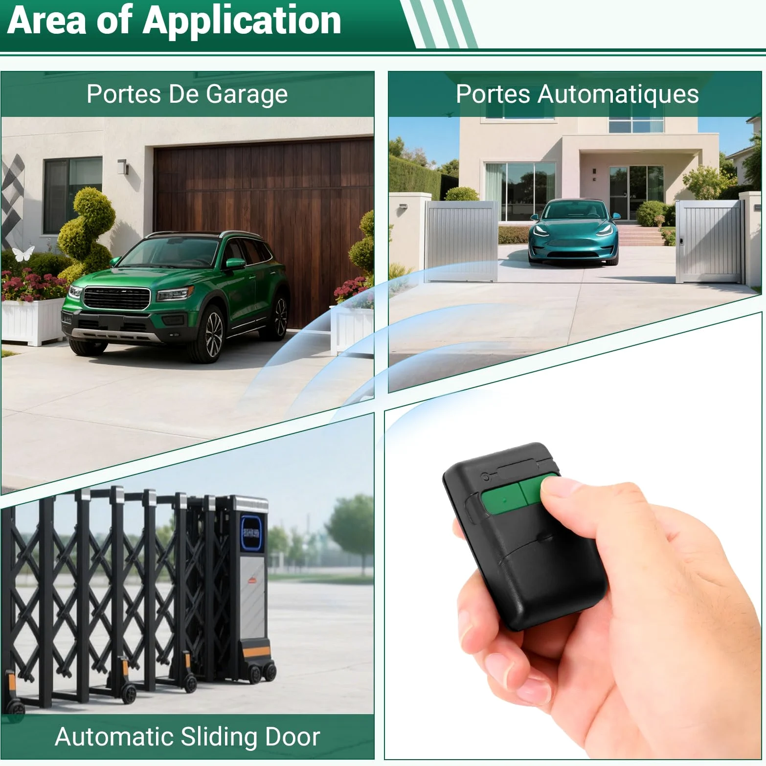 2Unidades Mando Garaje CLEMSA 433.92 MHz, Mando Puerta Garaje Universal Compatible con Modelos MV-1, MV-12, MV-123, Mandos Puertas Automáticas, Fácil Programación y Reemplazo Seguro
