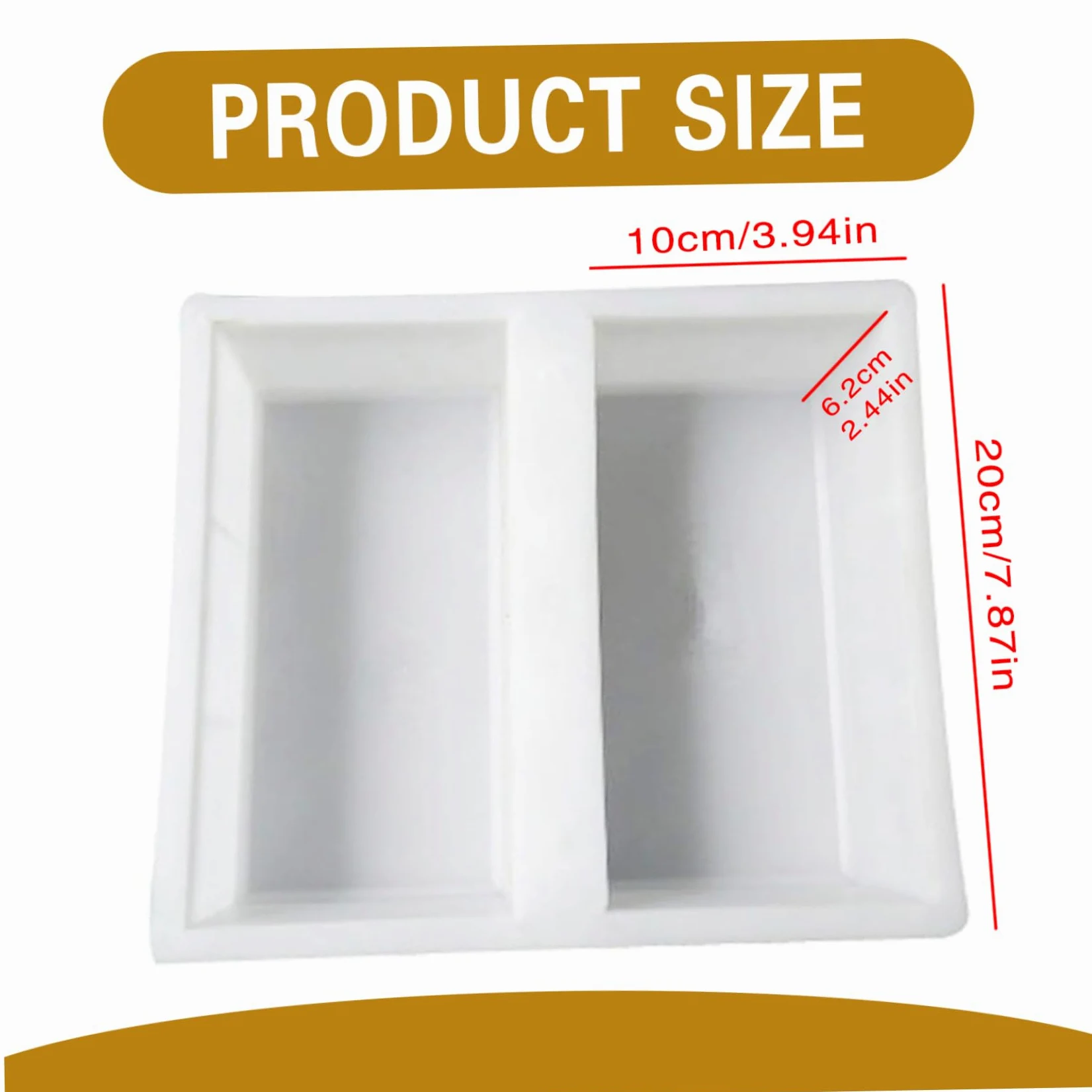 Moldes de Ladrillos para Concreto, Herramientas de Construcción de Modelos de 3.9x7.9x2.4 Pulgadas, Molde de Ladrillo de Polipropileno, Molde de Bloques de Concreto Fácil de Usar, para Suministros de
