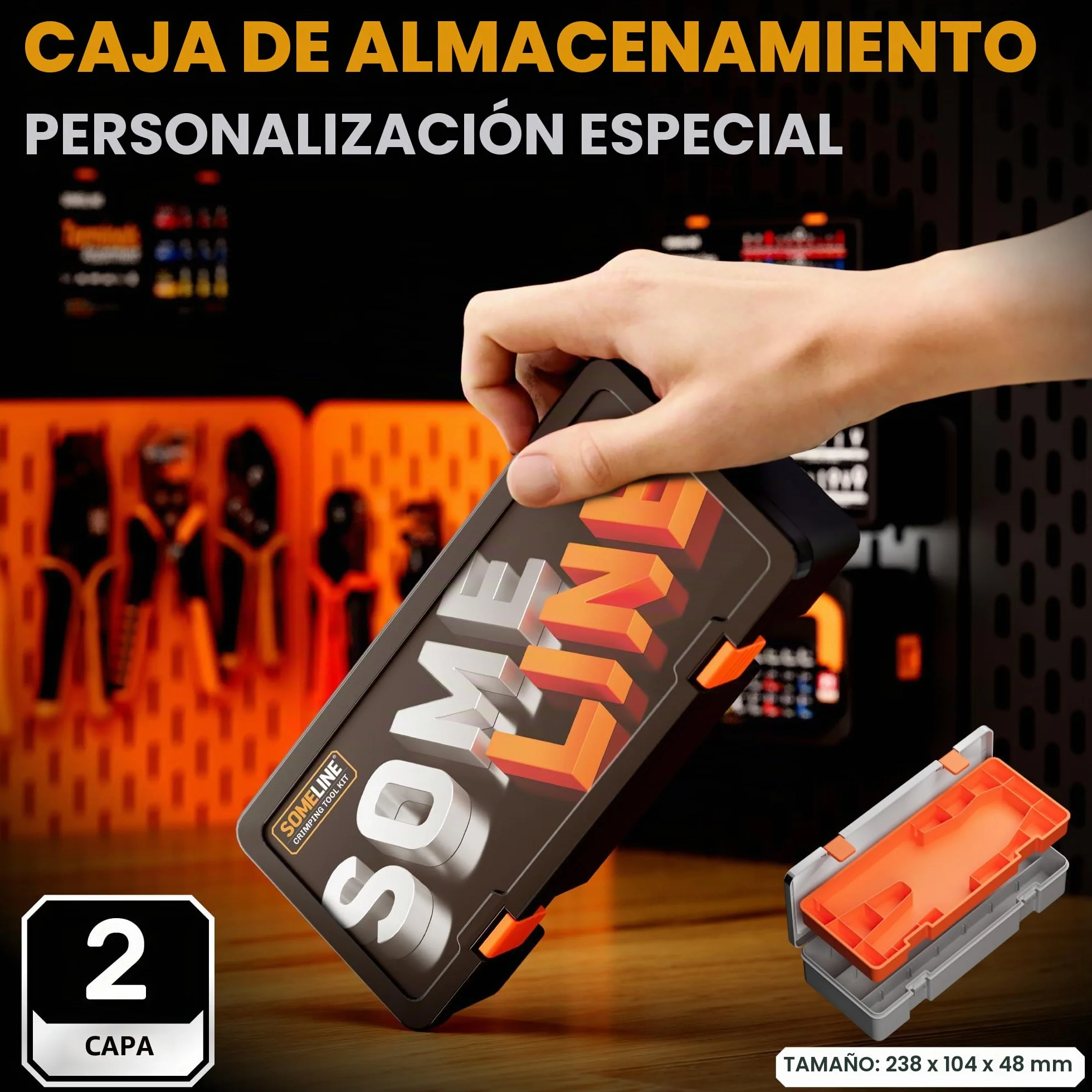 SOMELINE Crimpadora Terminales Cables Electricos, 9 tipos 0,25-10mm², Alicates Electricista, Herramientas Electricista, Alicates de Terminales Crimpadora, Ferramentas Terminales Eléctricos
