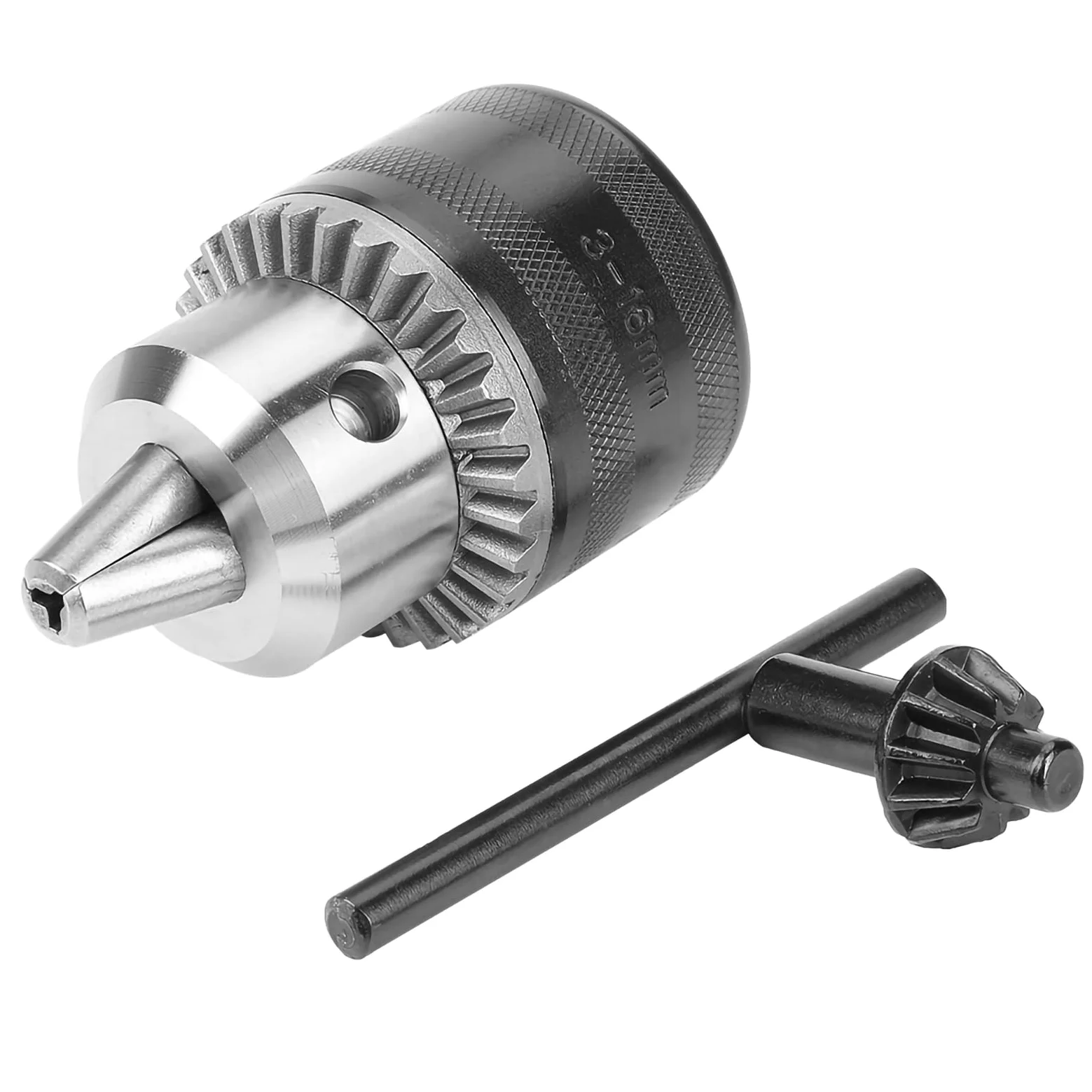 Portabrocas de 3-16 mm con llave de mandril mini para taladro eléctrico B16 / B18 / 1/2-20UNF para tornos y prensas de taladro(3-16MM[B16])