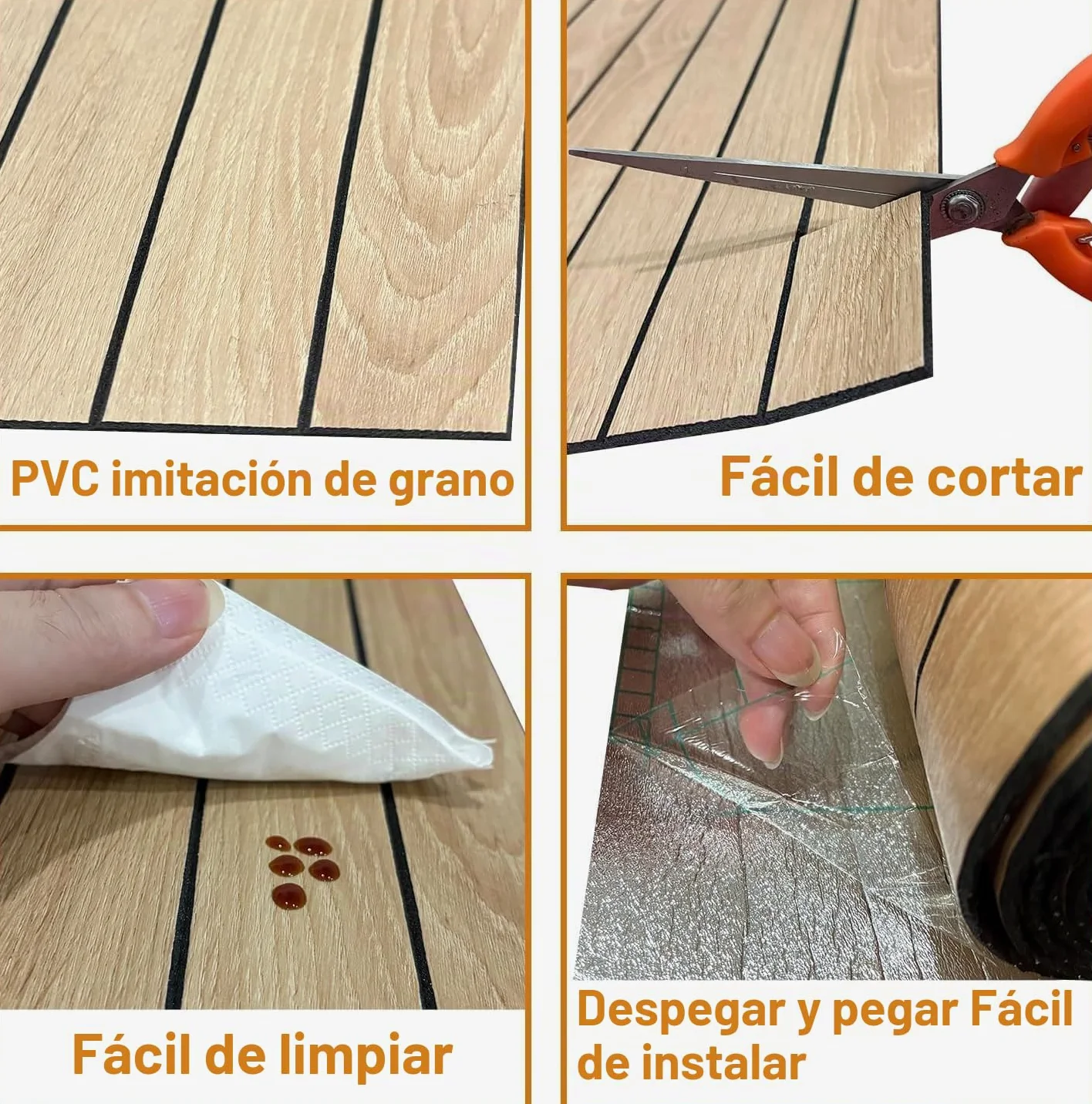 AMIGO Paneles acústicos de chapa de madera autoadhesivos,1,2 m² - 1 unidad 300 x 40 x 0,3 cm Paneles de pared 3D con aspecto de madera,acústico y decoración de paredes, salón,oficina,Color roble claro