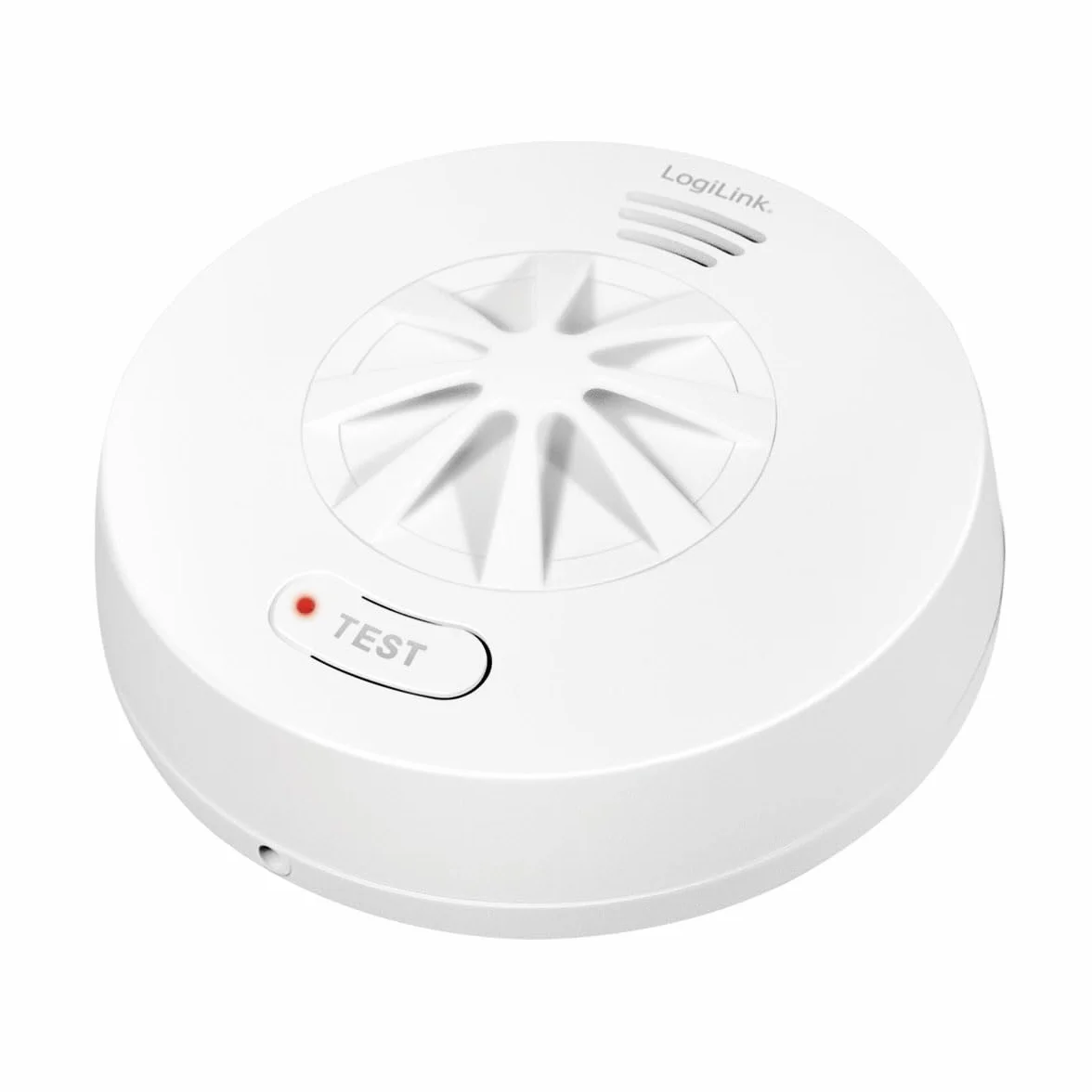 LogiLink SC0232 - Detector de Calor, Clase A1 (54 °C a 65 °C), Alarma acústica/óptica >85 dB, batería de 10 años, Color Blanco