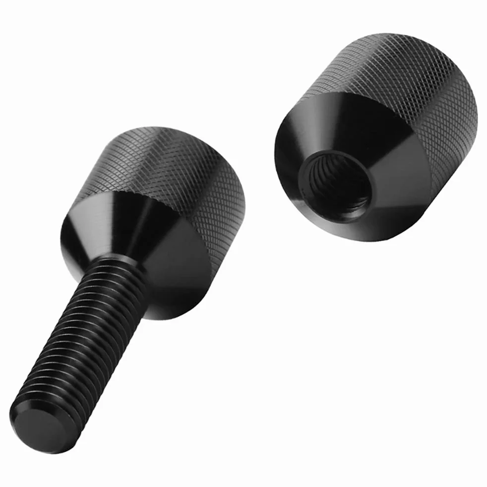 1-1/8 "Pin de alineación de brida de dos orificios 6061 Acabado de óxido negro anodizado de aluminio Construcción ligera