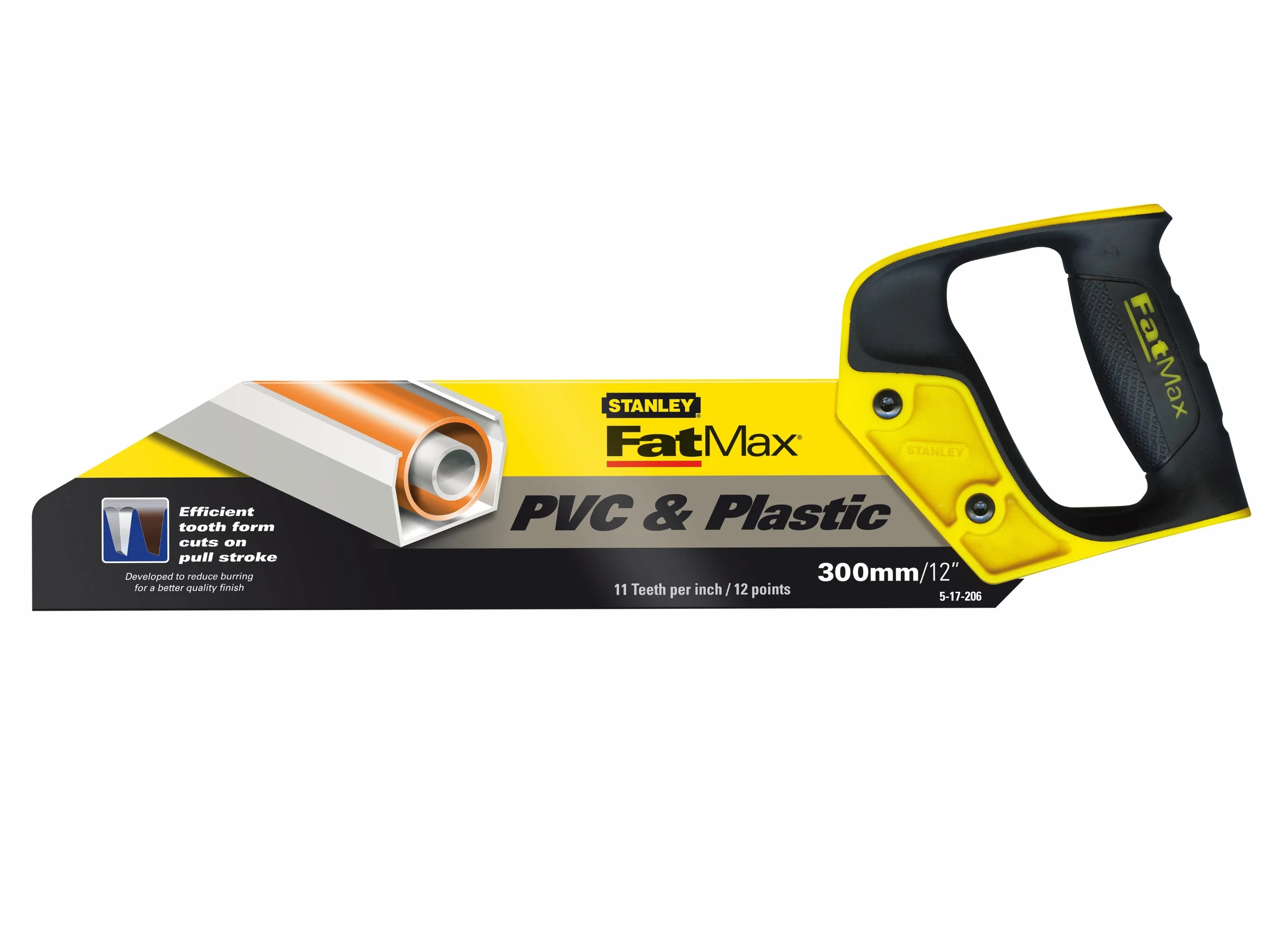 Stanley 2-17-206 - Serrucho para PVC y plástico 300mm FatMax