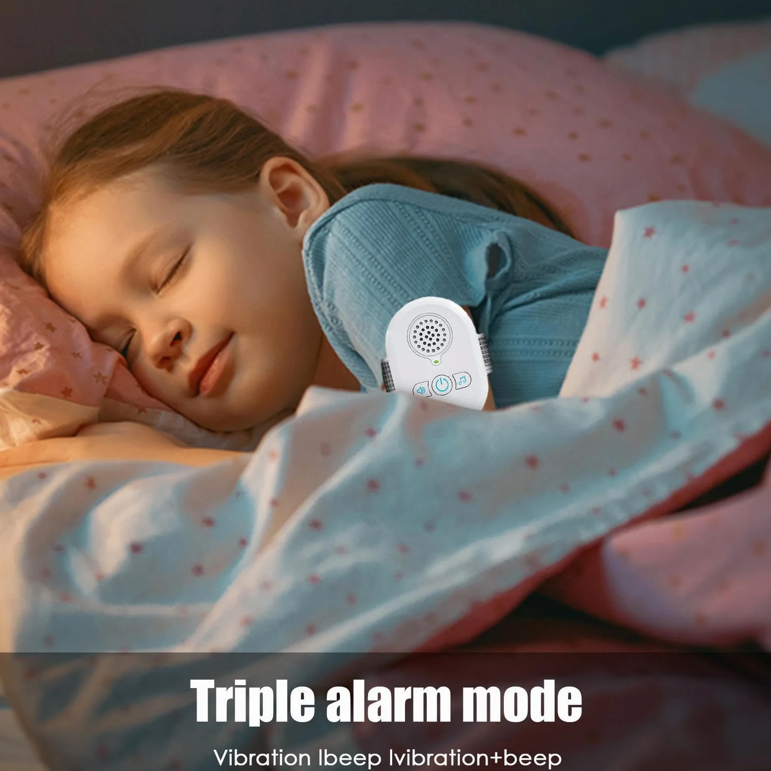 Sensor de enuresis de cama, solución de entrenamiento para ir al baño, alarma de sonido fuerte, alerta de vibración fuerte, monitor de enuresis nocturna, dispositivo de entrenamiento eficaz, sensor