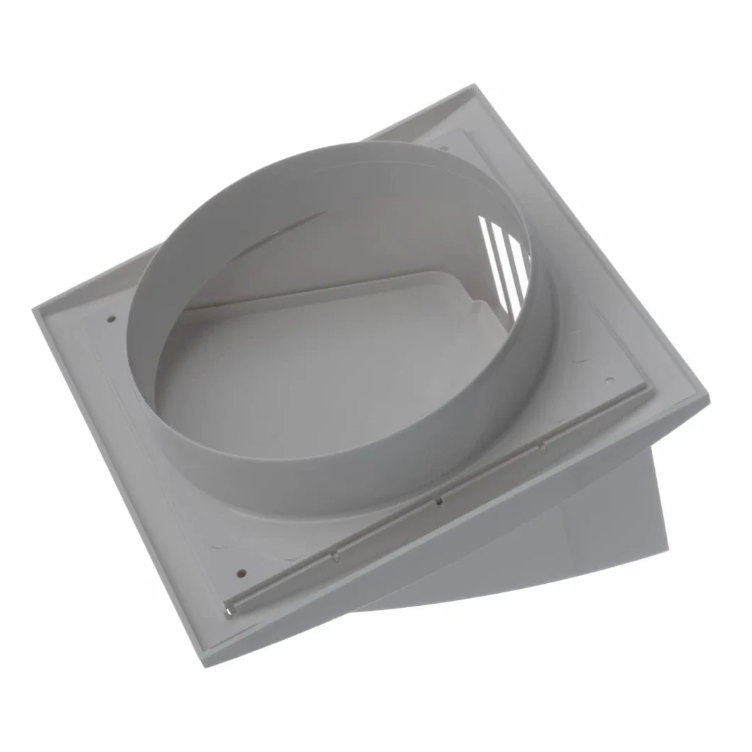 Ø 150mm Rejilla de Ventilación con Protección contra Lluvia y Viento y Válvula de Retención - Plástico ABS Blanco