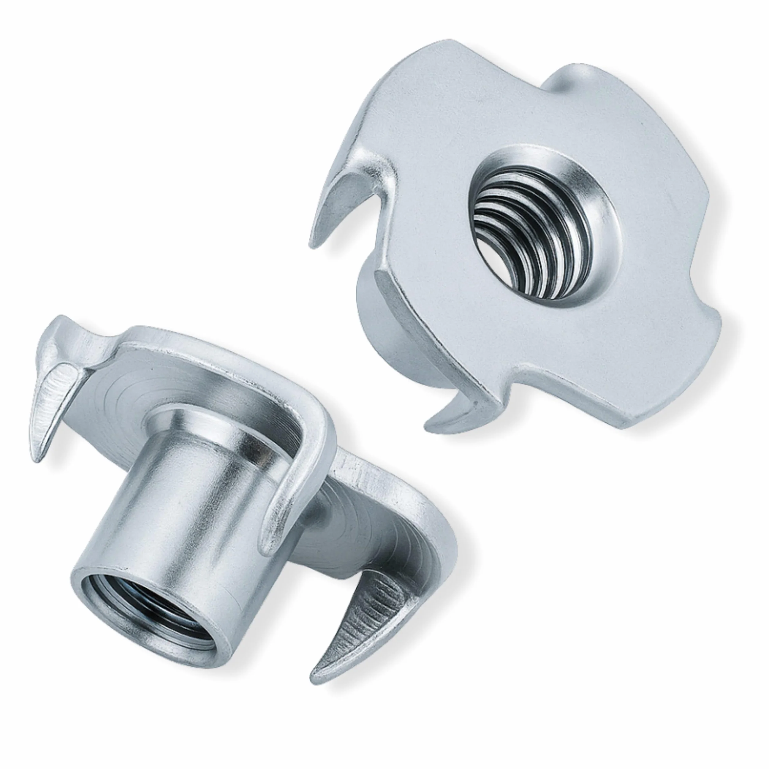 HEXATON Tuercas de impacto con 4 puntas - M6 x 9 mm - 100 Piezas - Acero Galvanizado - Tuercas de presión con rosca métrica