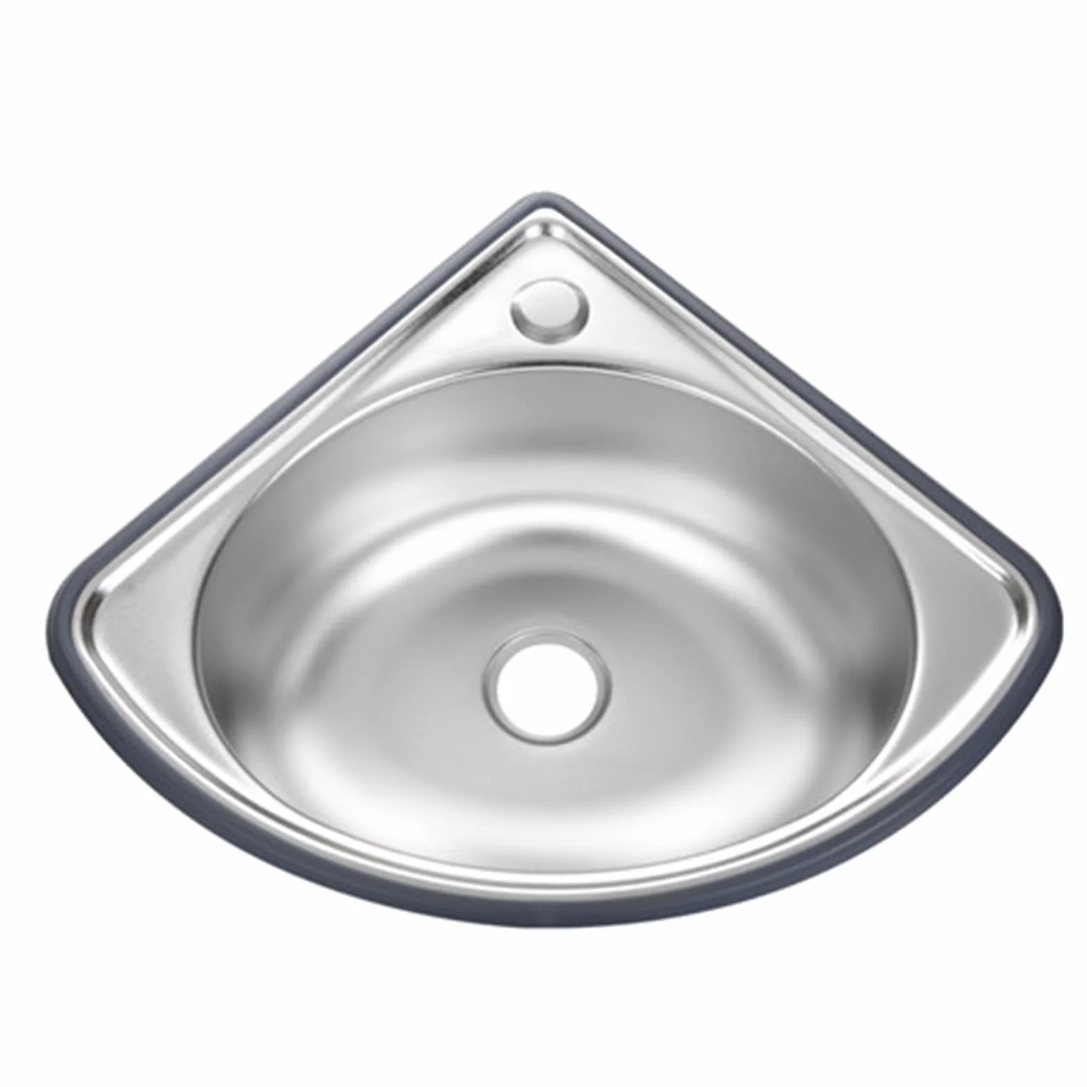 Fregadero Esquinero De Acero Inoxidable Lavabo De Pared Fregadero De Cocina Fregaderos De Un Seno Para Autocaravana Barco Baño Cocina, Ahorro De Espacio (A)