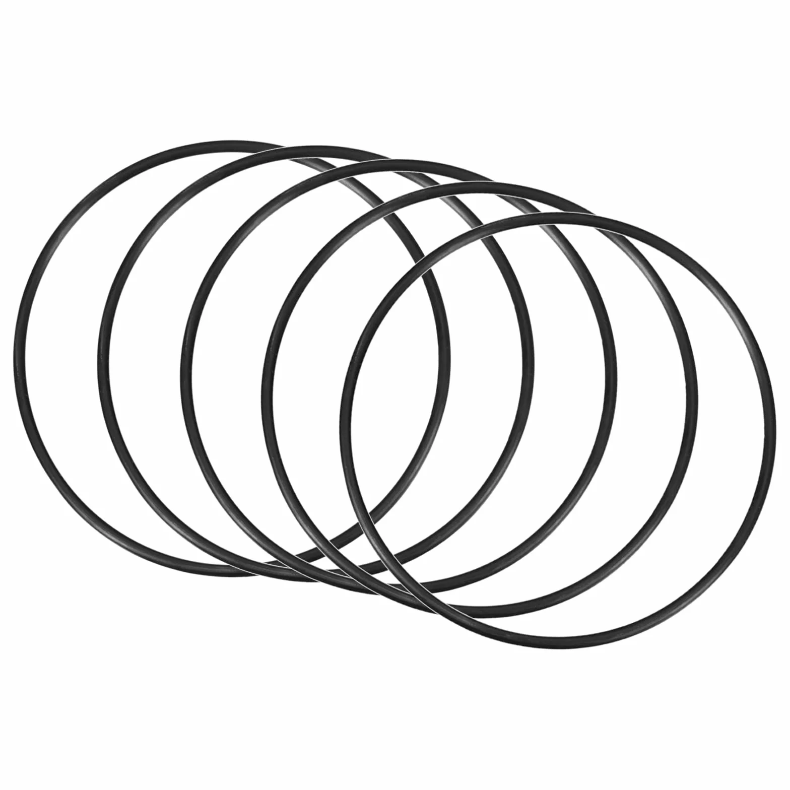 QUARKZMAN 120mm x 112mm x 4mm Nitrilo Goma Juntas Tóricas x 5uds Redondo Junta Arandela para Grifo Plomería Reparación Sellado Conexión [Negro]