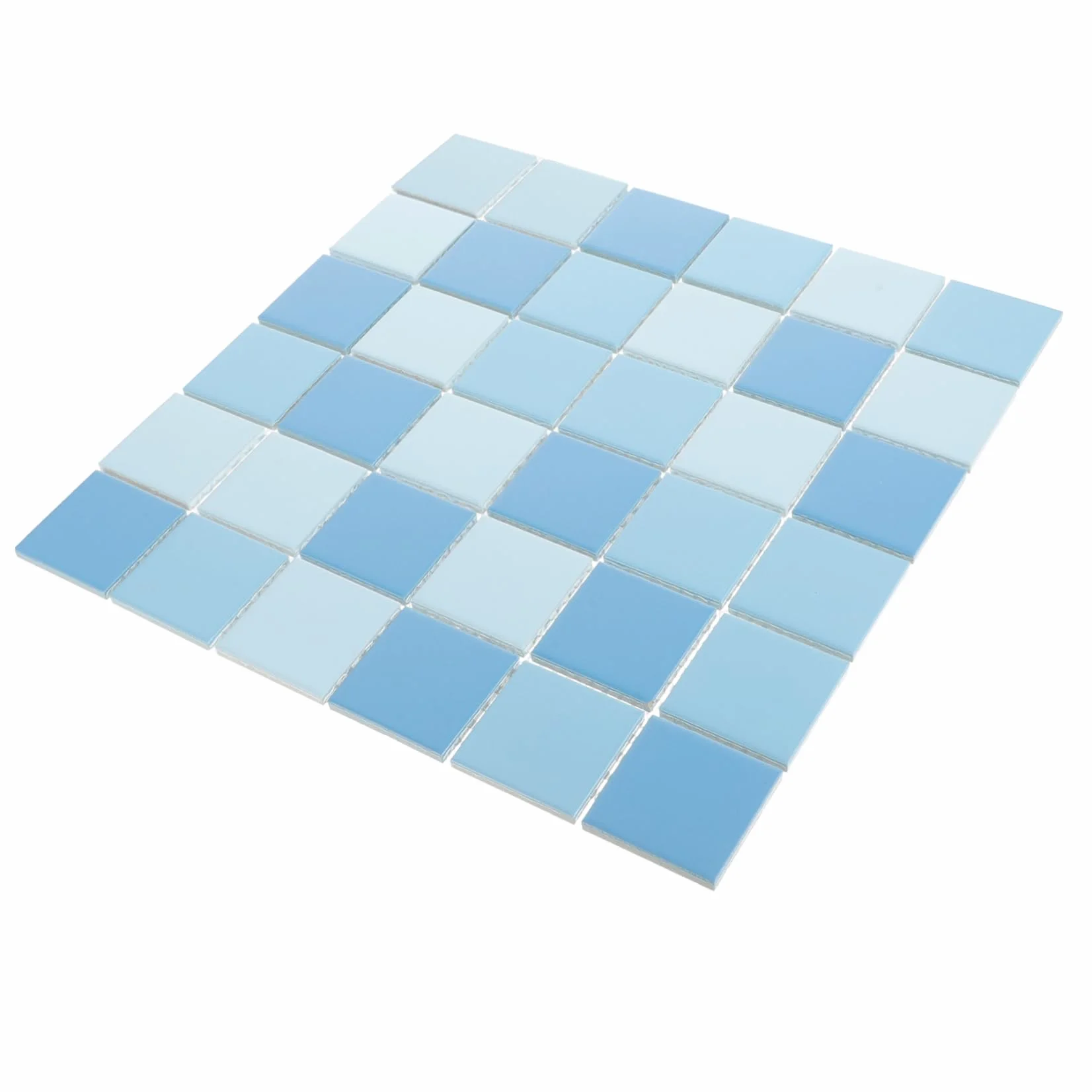 Azulejos de Cerámica para Piscina 30x30 cm Azul Claro Mosaico Decorativo Resistente Exteriores 1 M²