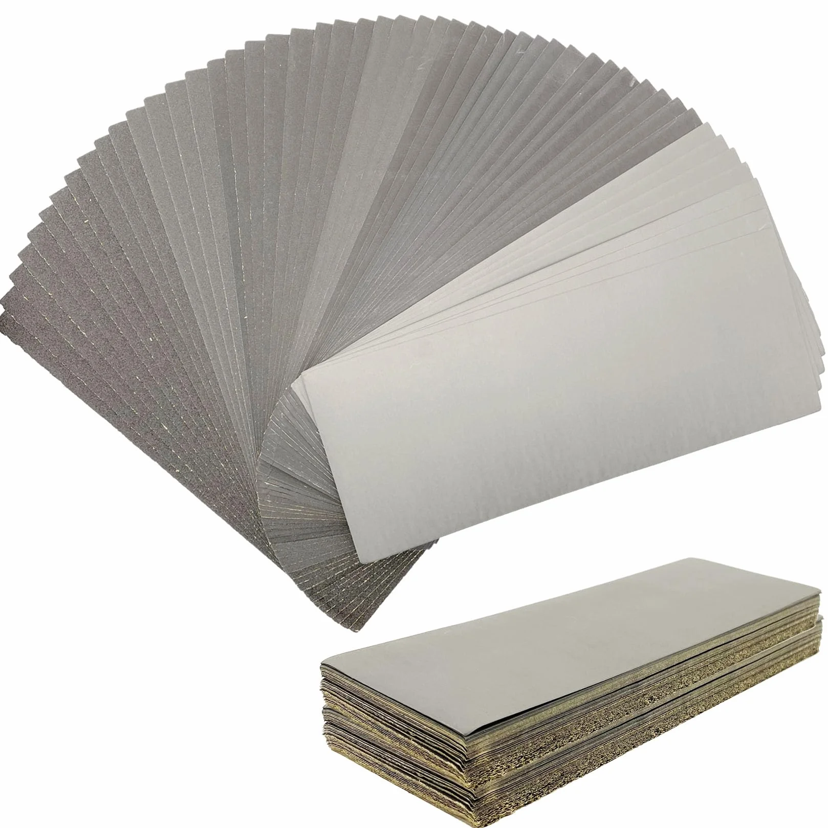 56pcs Surtido Papel de Lija 120/150/180/240/320/400/600/800/1000/1200/1500/2000/2500/3000 Grits, 23 x 9 cm para Lustramuebles Madera, Metal Abrillantar Coche, Pintura, Paredes, Cristal, Muro