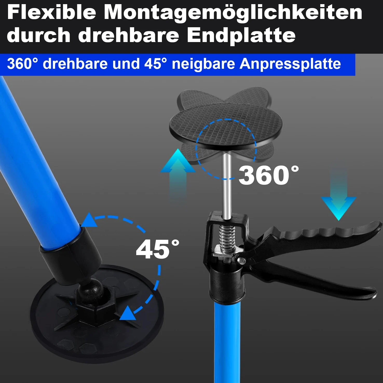 Juego de 4 soportes de techo, soporte de montaje de 115 – 290 cm, soporte telescópico regulable en altura, capacidad de carga de 50 kg, almohadillas antideslizantes de 10 cm, soporte para marco de