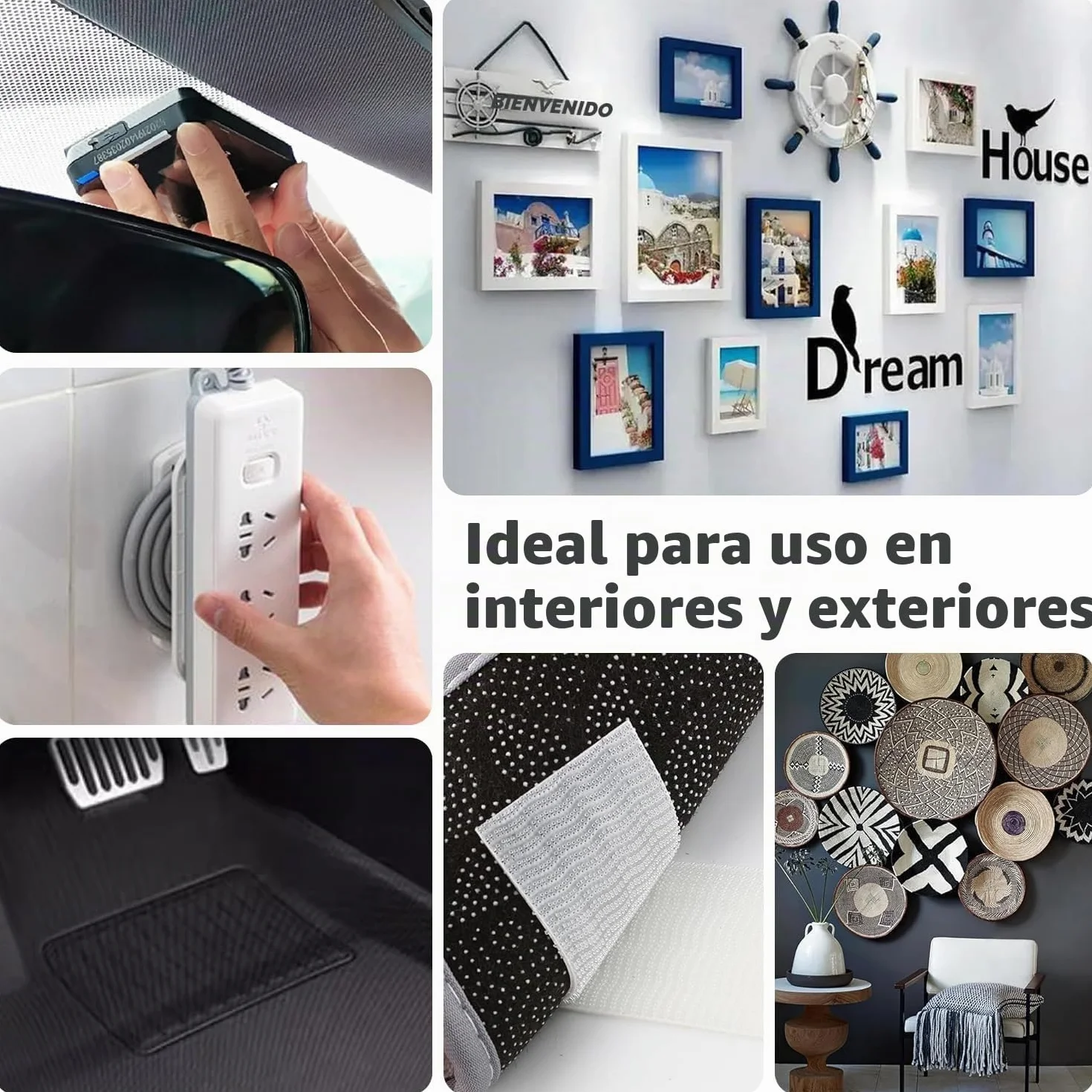 3M Dual Lock SJ3550 Cinta Adhesiva de Doble Fina Extra Fuerte Resistente 25 mm x 1,2 m Color Negro 1 Rollos con Cierre Resellable con Forma de Hongo Entrelazado para Uso en Interiores y Exteriores