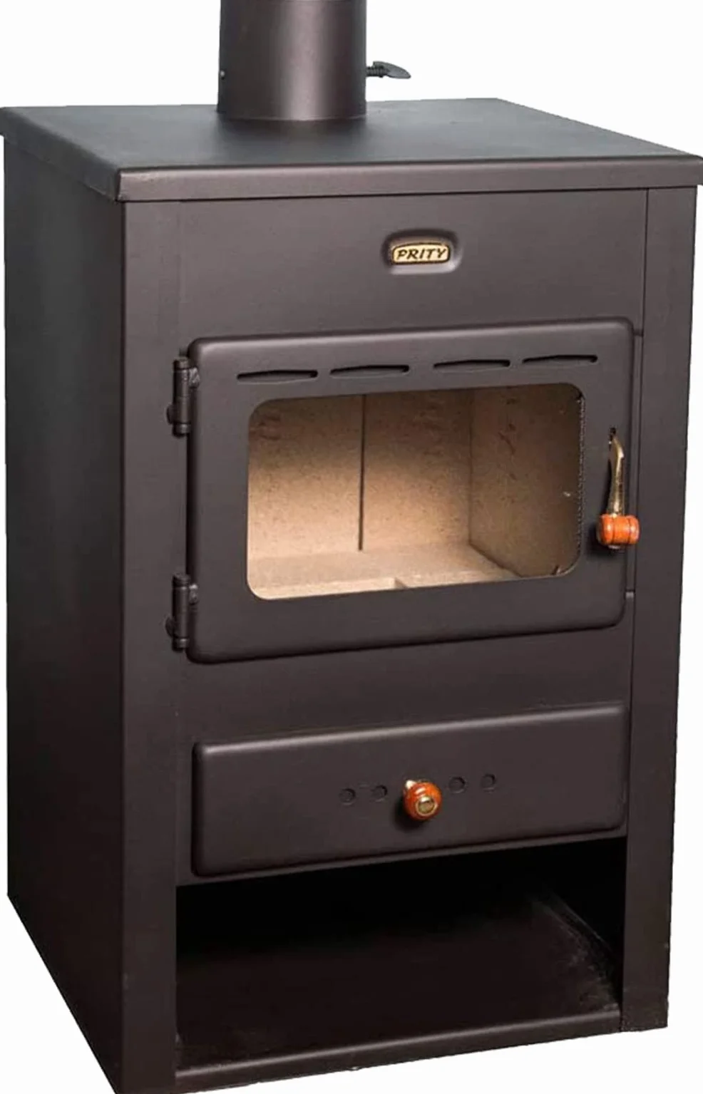 Estufa de leña 9 kW EEK A Acero Negro BimSchV Nivel 2