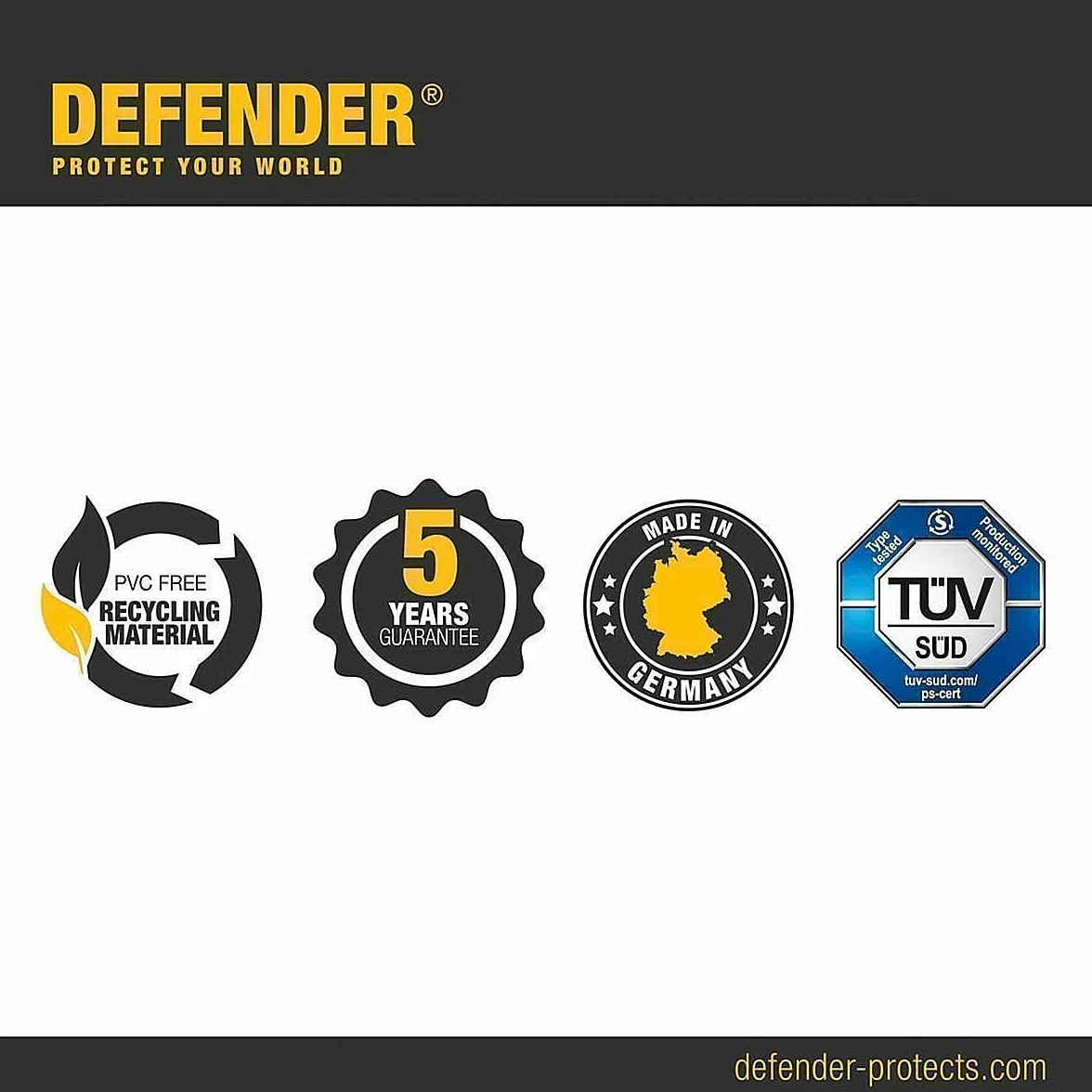 Defender Pasacables de 4 Canales negro
