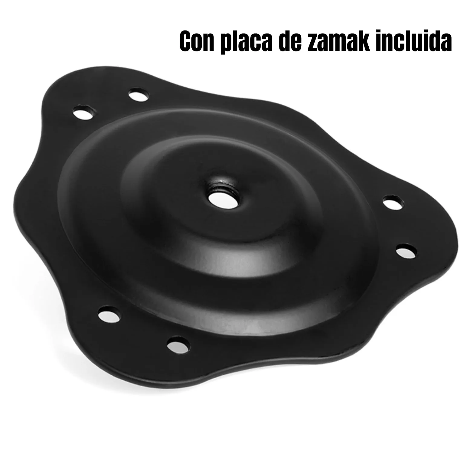 VERDU Patas para Mesas - Juego De 4 Patas Mesa De Acero De Alta Resistencia, ø60mm, Altura De 710mm, Regulación hasta 10mm, Soporte Superior En Zamak, Varios Acabados Disponibles (Negro)