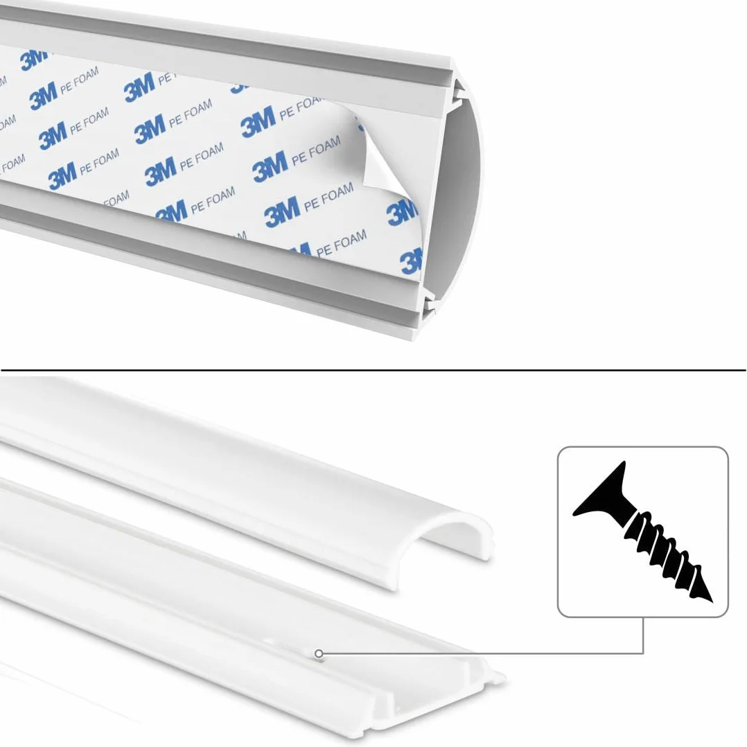 Hama Organizador de Cables Semicircular Blanco