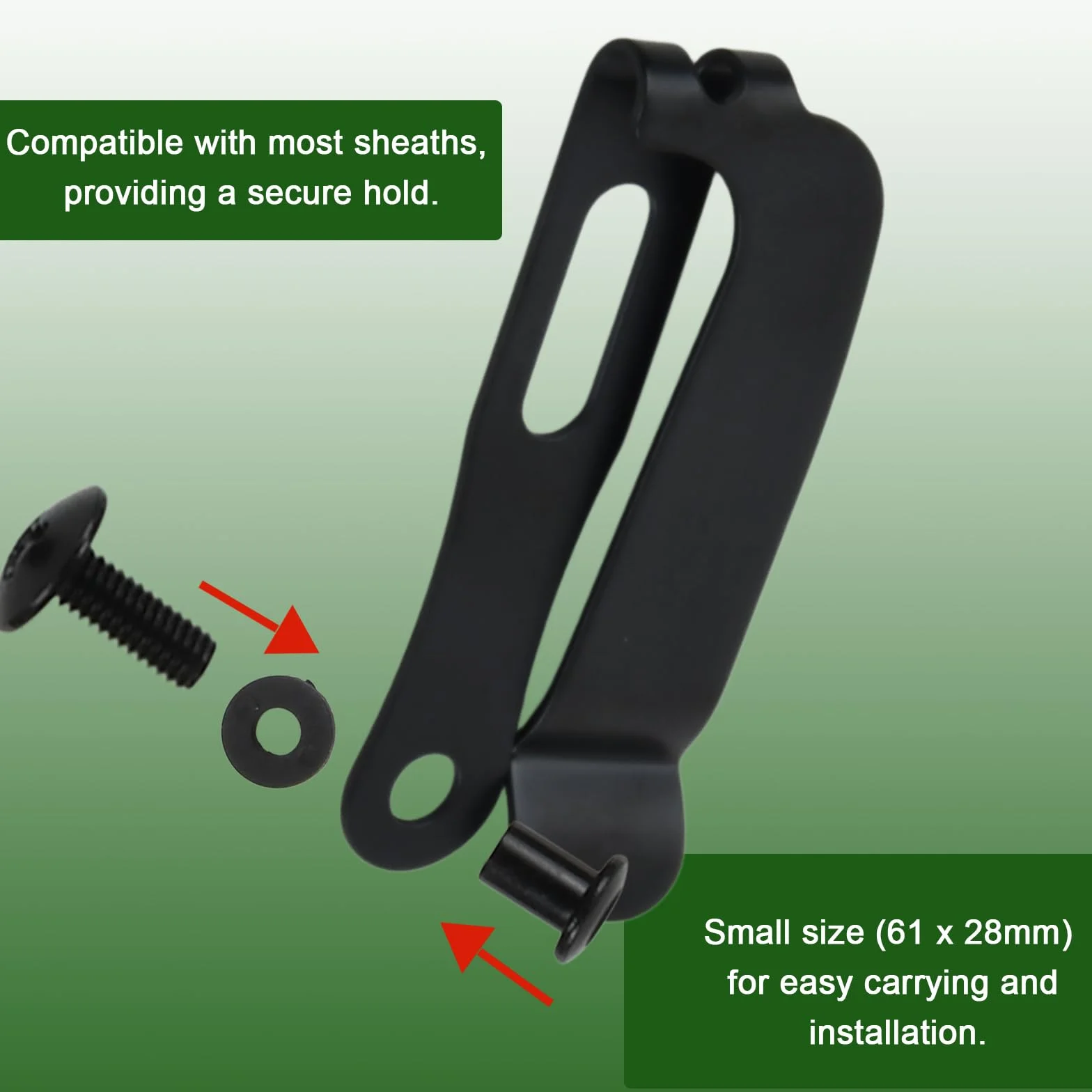 2 Juego de Fundas Kydex K con Clip para la Cintura, Clip de Acceso para Cuchillo Kydex