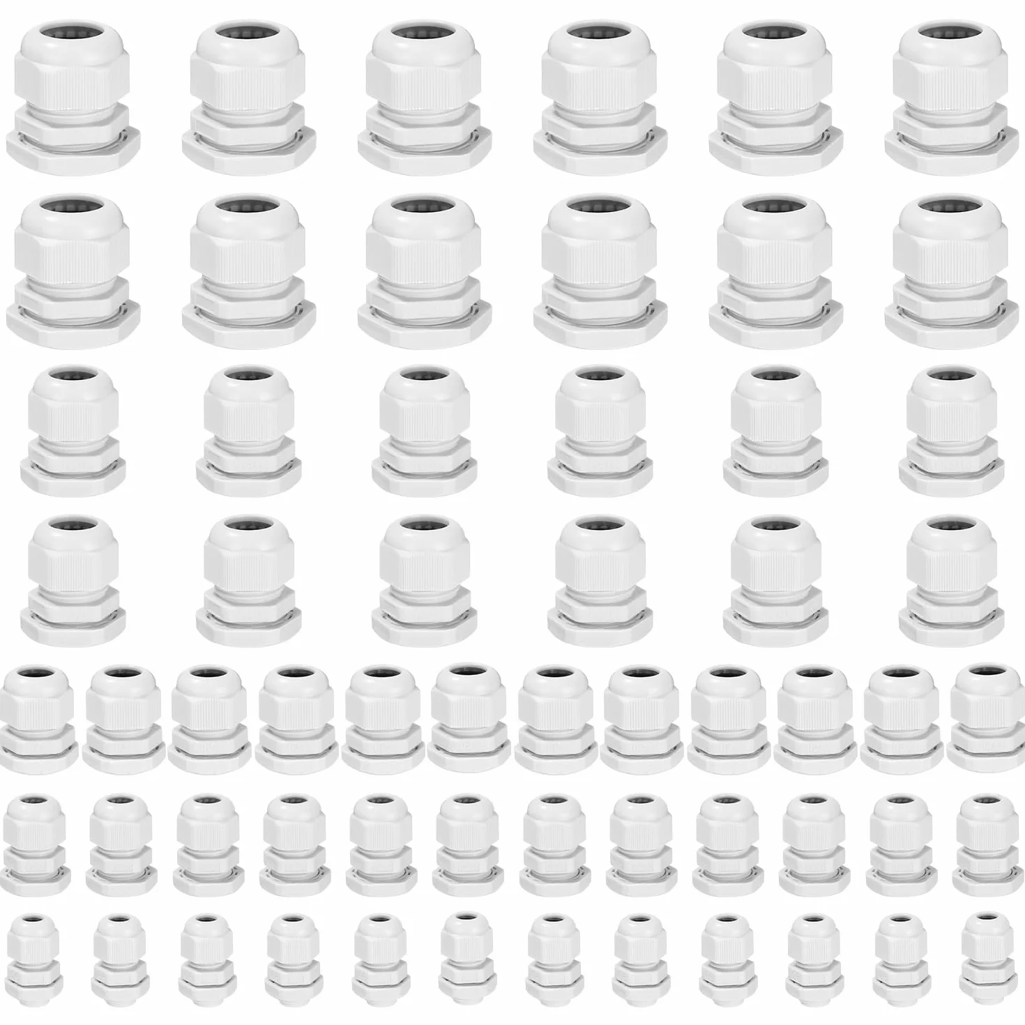 60 prensaestopas para cables, IP68, resistente al agua, con juntas, M12, M16, M20, M25, M32, de plástico y nailon, con tuercas de seguridad, caja de conexiones para jardín exterior
