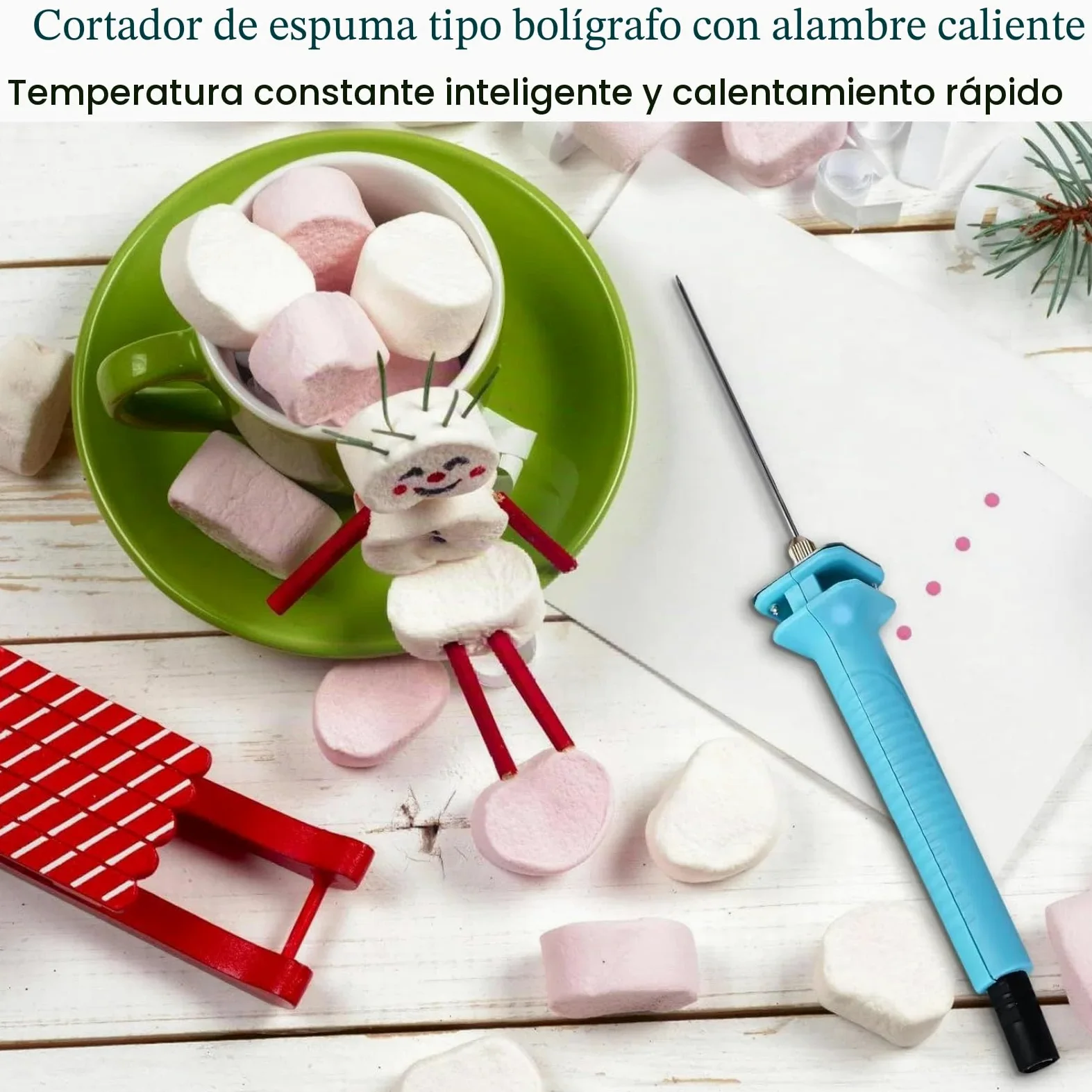 SEAFRONT Cortador de Alambre Caliente Pluma de Grabado Eléctrico 30W 25cm Máquina Cortadora de Poliestireno Kit Herramientas Profesional con Adaptador de Corriente Incluido