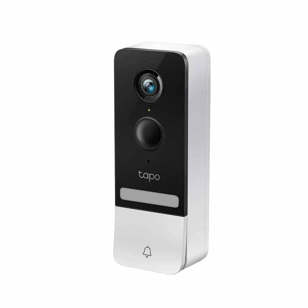 TP-Link Tapo D230S1,Timbre de seguridad inalámbrico inteligente de 2 K 5 MP, funciona con batería, conversación bidireccional, IP64, funciona con Alexa y Google Home, fácil instalación (Tapo D230S1)