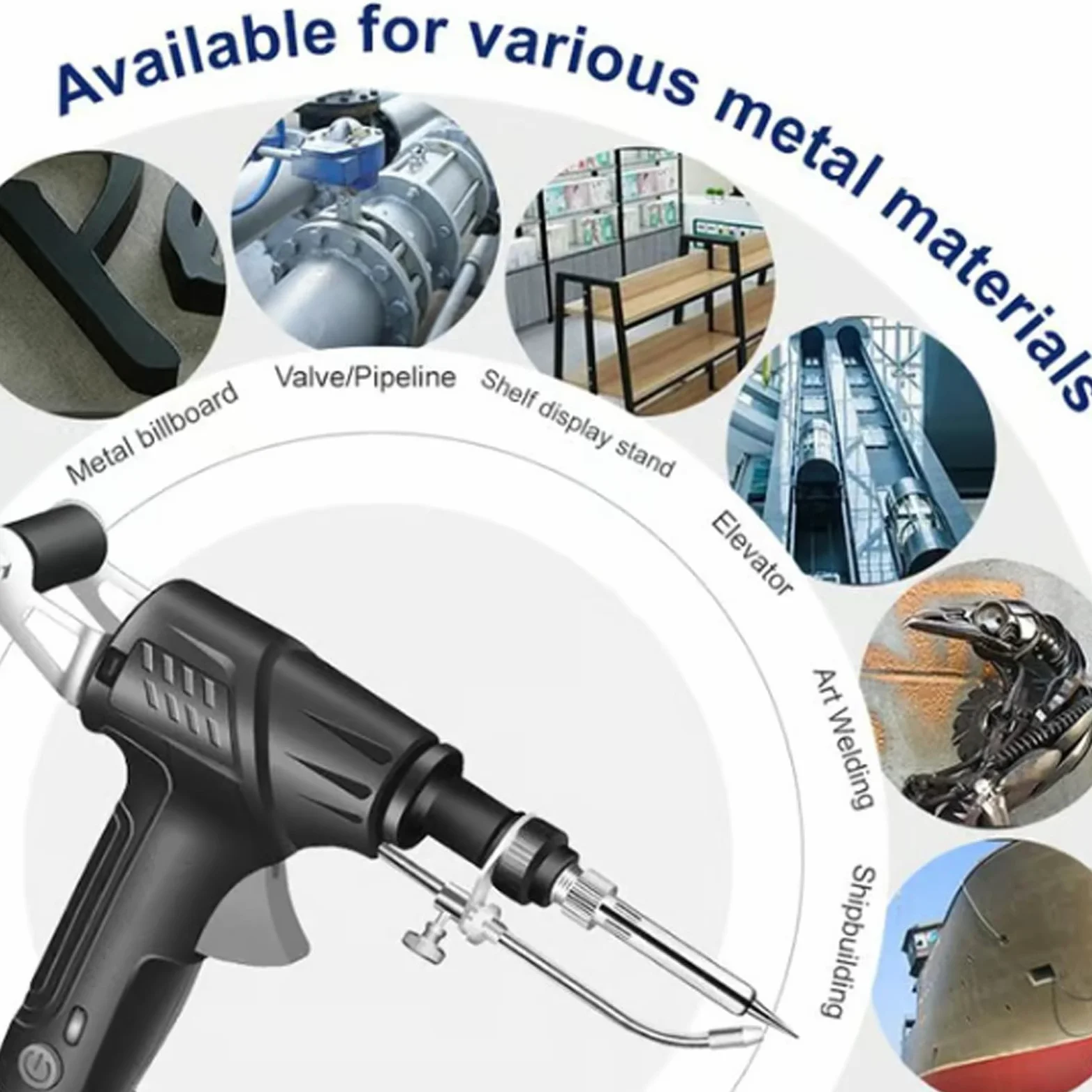 Herramientas De Soldadura LáSer Industrial Con Calentamiento Interno, Juego De Pistola De Soldar MultifuncióN, Soldador Laser, MáQuina De Corte De Metal (Verde,Calor interno)