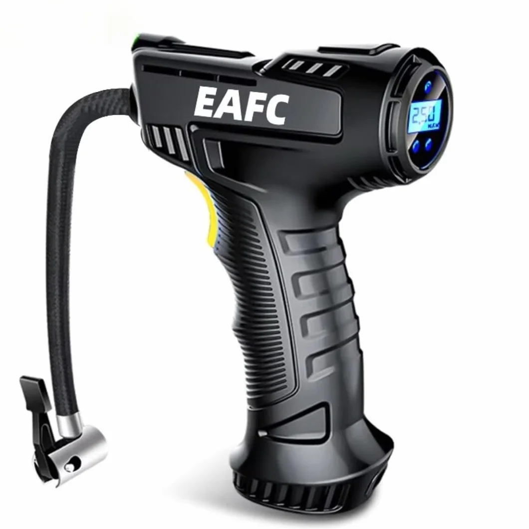 Compresor Aire Portatil 150PSI 120W - Inflador Ruedas Coche Recargable USB-C, con Pantalla LCD y Luz LED, Hinchador Electrico para Moto/Bicicleta/Balones y Etc