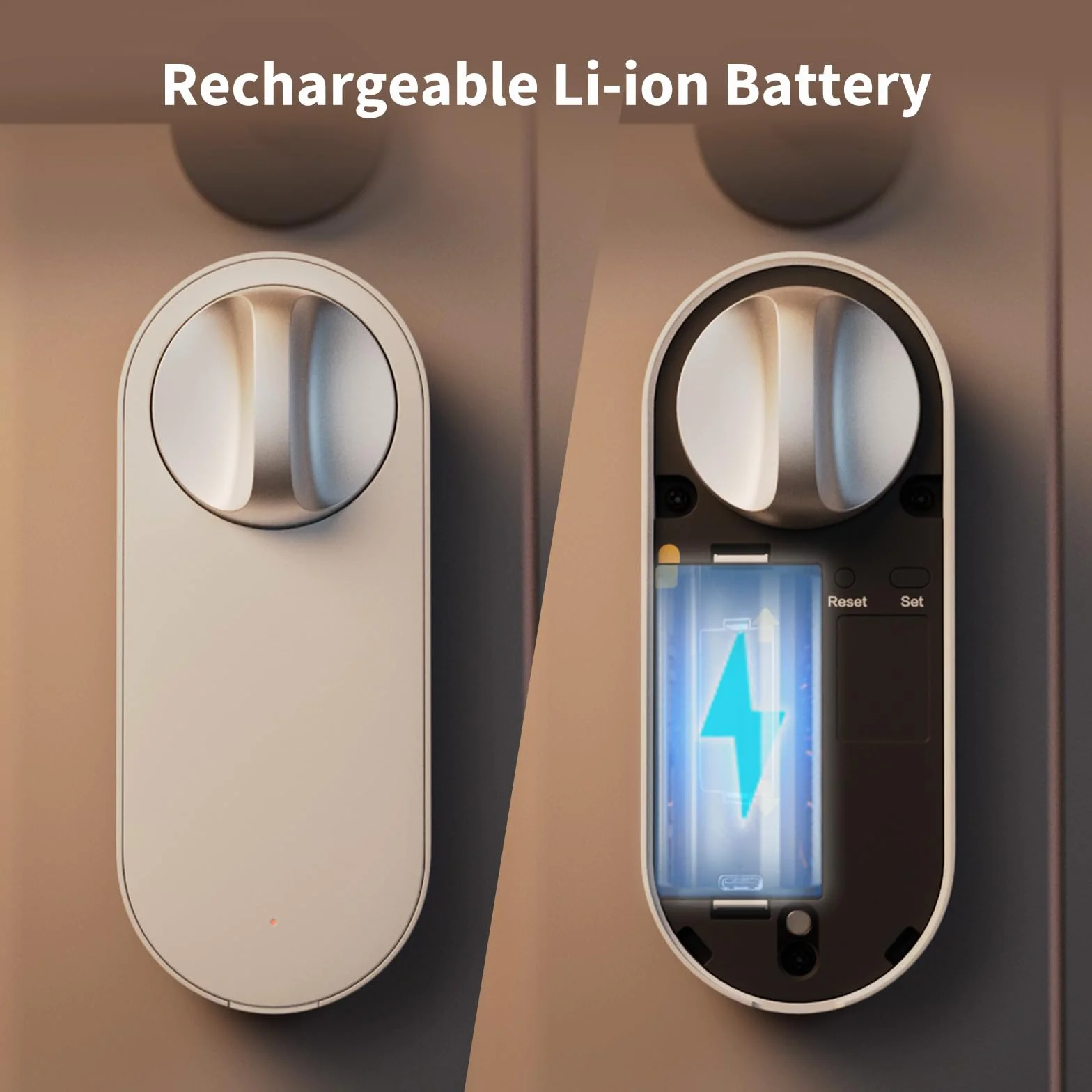 Aqara Cerradura Inteligente U200 Lite, Matter over Thread, Bloqueo Automático, Acceso Remoto, Batería Recargable, Apple Home, Alexa, Blanco
