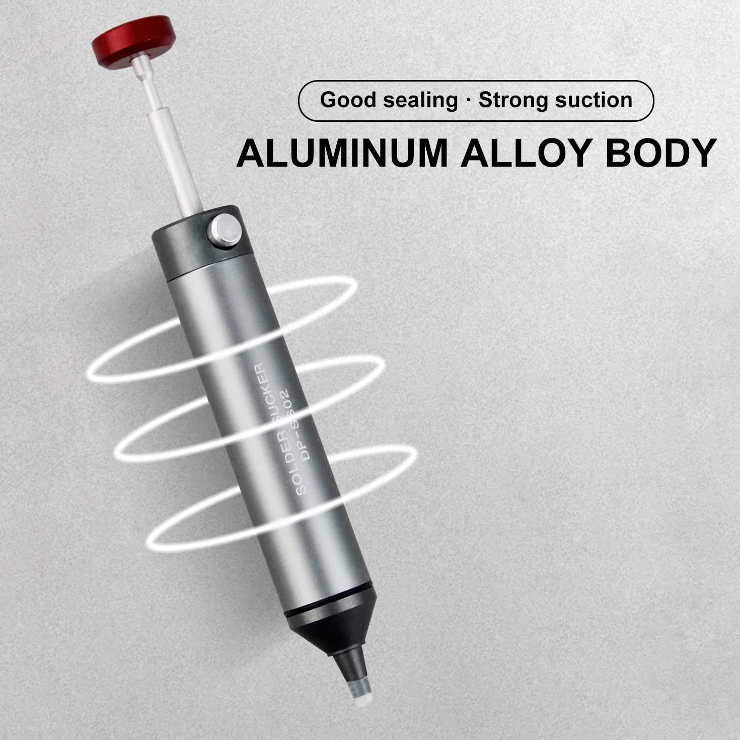 Bomba desoldadora con Boquilla de Silicona Resistente a Altas Temperaturas, Carcasa de Aluminio, Mayor Potencia de Succión, Accesorio Esencial para Soldadores