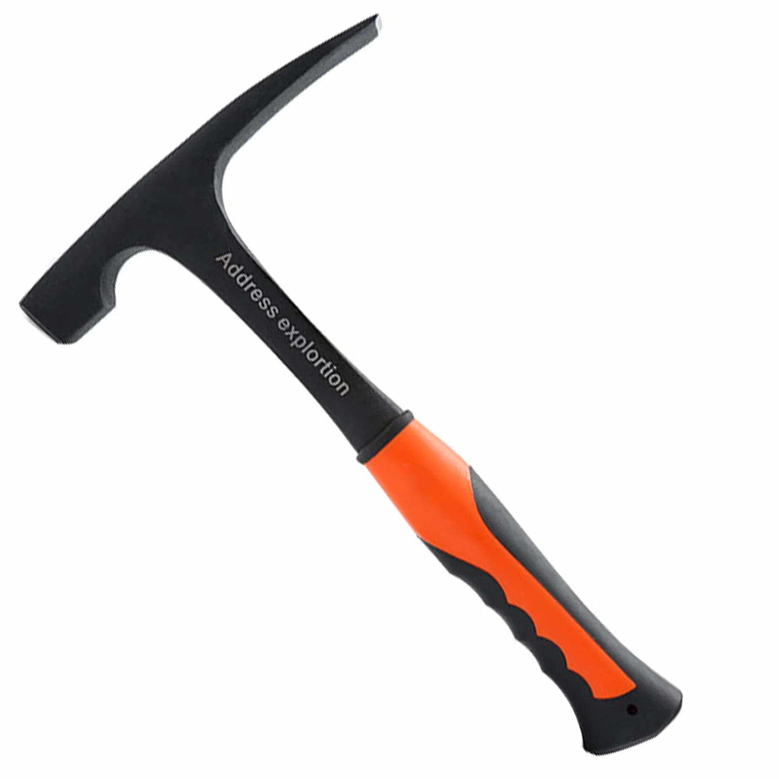 Martillo Geológico Profesional, Martillo de Exploración Pico de Roca de Cabeza Plana de Acero Con Alto Contenido de Carbono de Una Sola Pieza, para Exploración Mineral de Geología Al Aire Libre