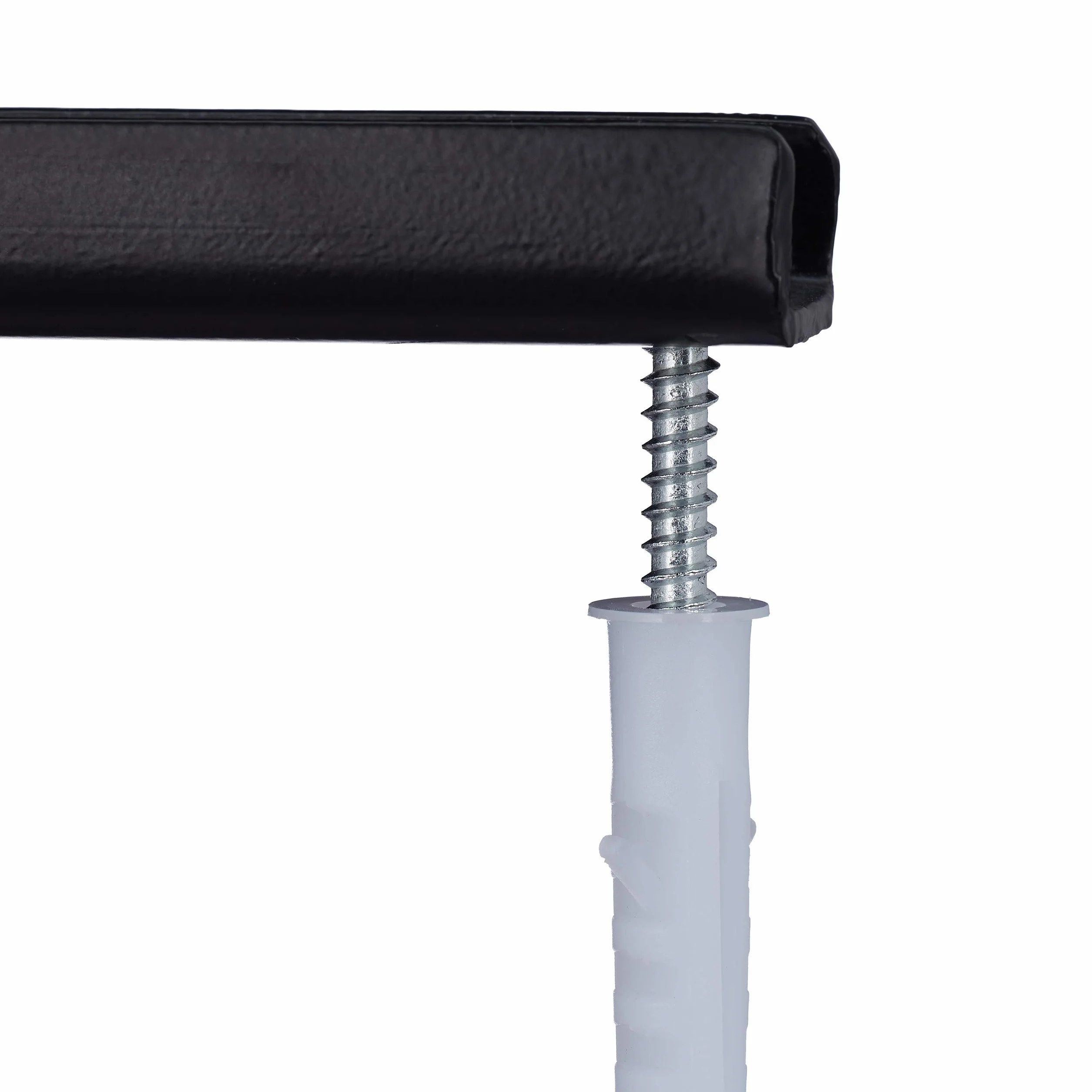 Relaxdays Set de 3 Imanes Herramientas, 45 cm de Largo, Acero, Barras Magnéticas Cuchillos, Taller, Garaje, Negro/Blanco