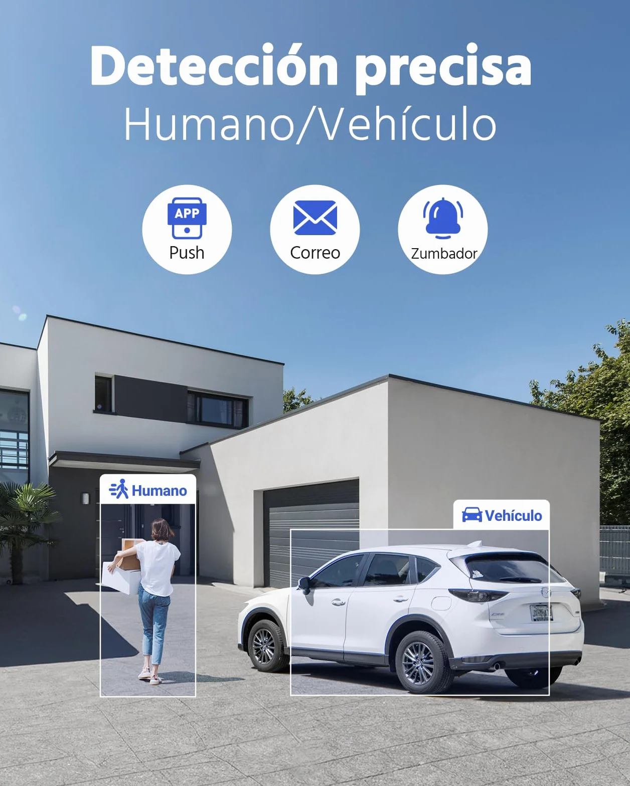 ANNKE 3K Lite 8CH DVR con Detección Personas/Vehiculos, 4X 1080P Visión Nocturna en Color Cámaras Kit de Videovigilancia con Disco Duro 1TB, Alarmas por Email, Grabación 24/7, Luz Dual Inteligente