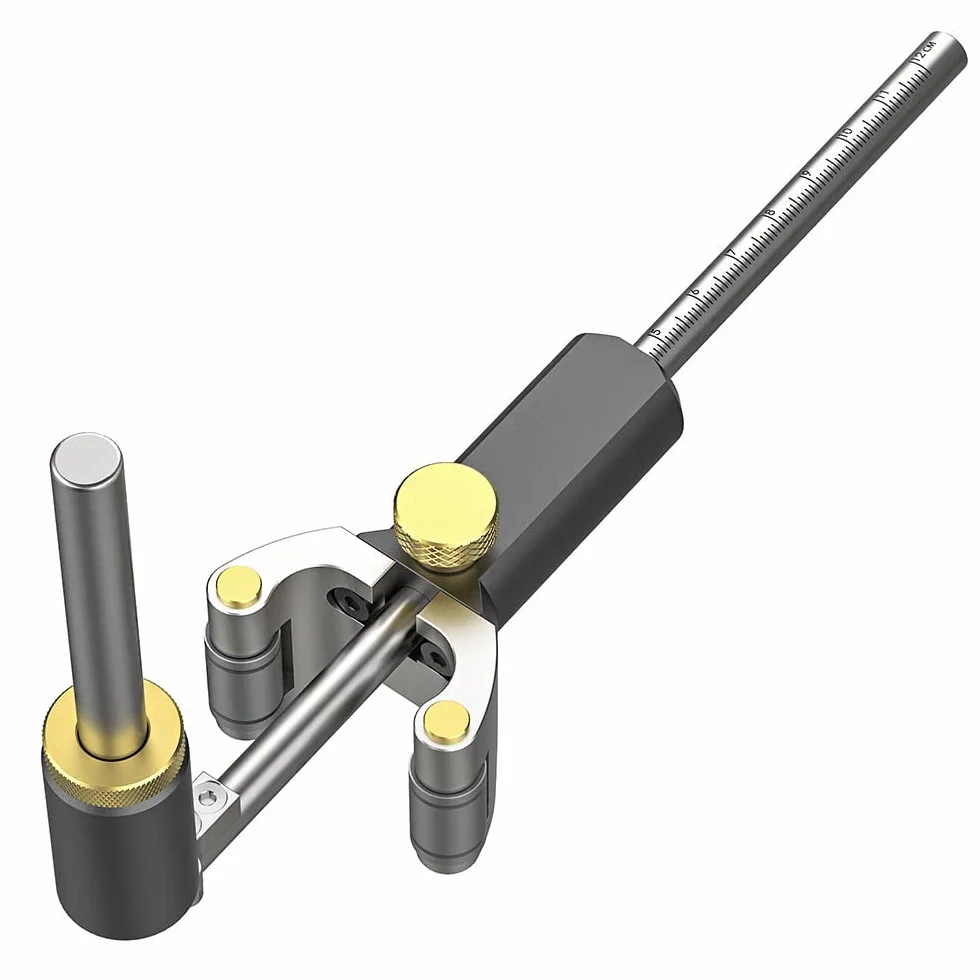 2 en 1 Herramienta de Madera Scribe Herramienta Marcado de Rueda de Carpintería Scribe Deslizante Marca raspador Ajustable de precisión Lineal propósito Scriber Herramienta de medición