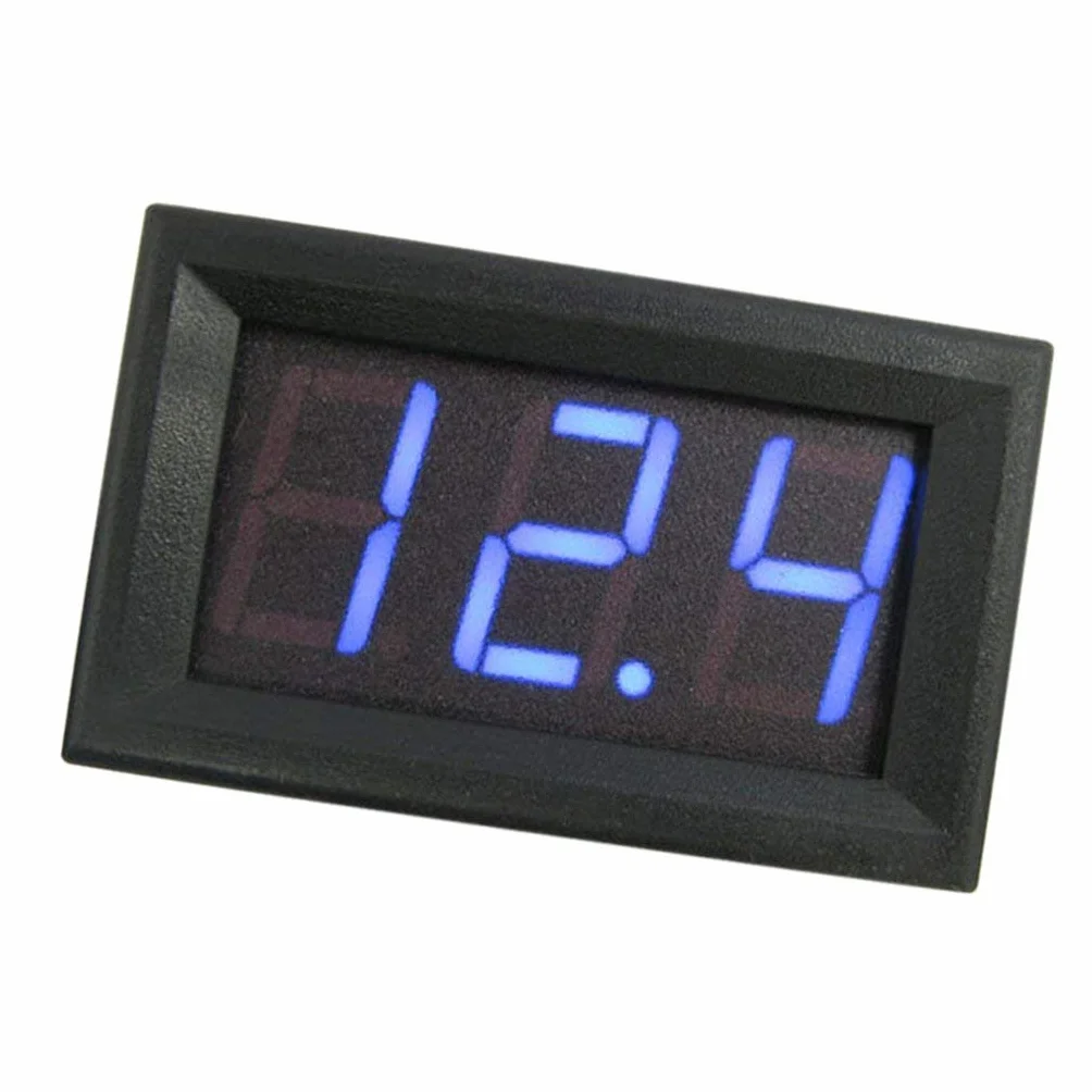 ARCELI 0.56 '' DC 0-30V Voltímetro Digital Probador de Voltaje Indicador Pantalla LED Brillante 3 Cables Voltímetro para Montaje en Panel de Motor de automóvil de Motocicleta - Azul
